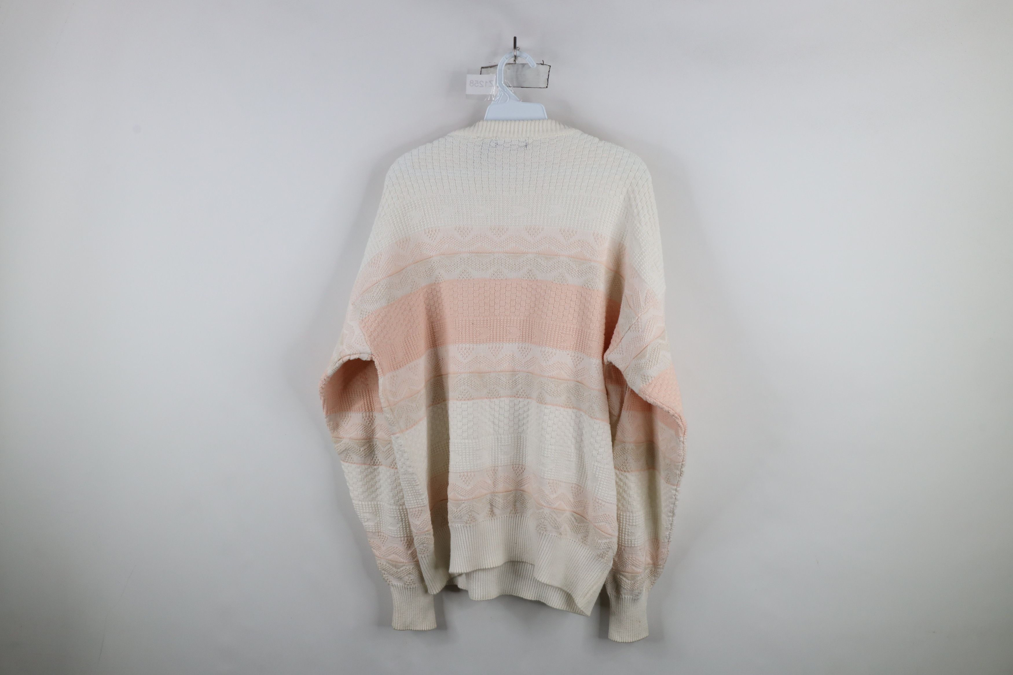 Vintage Vintage 90s Streetwear Striped Knit Crewneck Sweater Size US XL / EU 56 / 4 - 9 Thumbnail