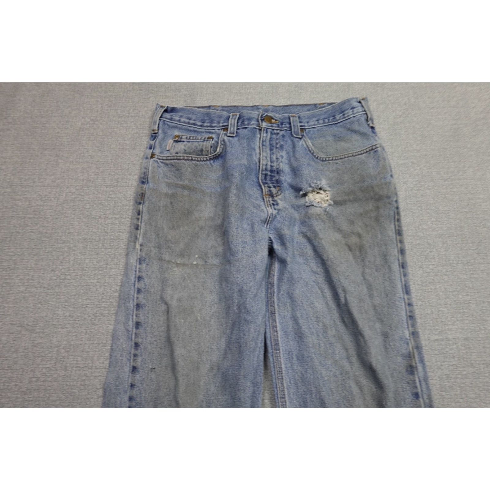 Carhartt Carhartt Jeans Men 34x32 Blue Distressed Grunge 5-Pocket Denim Jeans Size US 34 / EU 50 - 3 Thumbnail