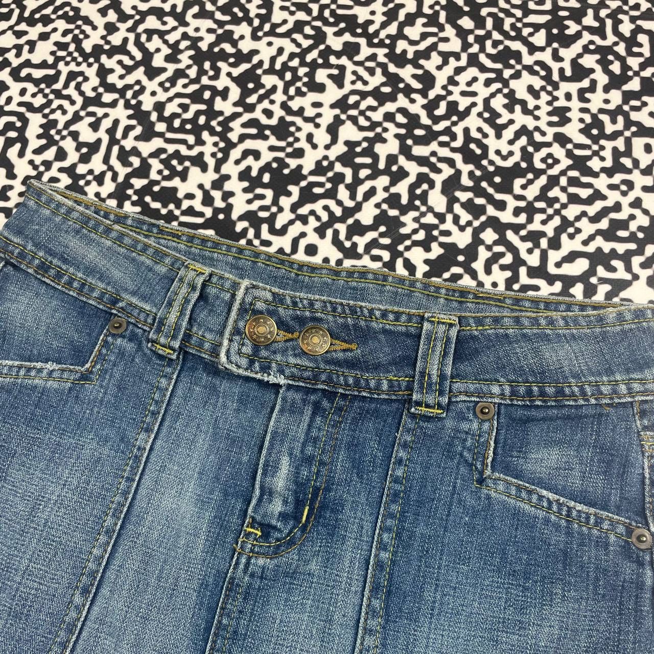 Japanese Brand Vintage Y2K Japanese Style Carpenter Denim Mini Skirt Size 27" / US 4 / IT 40 - 9 Thumbnail