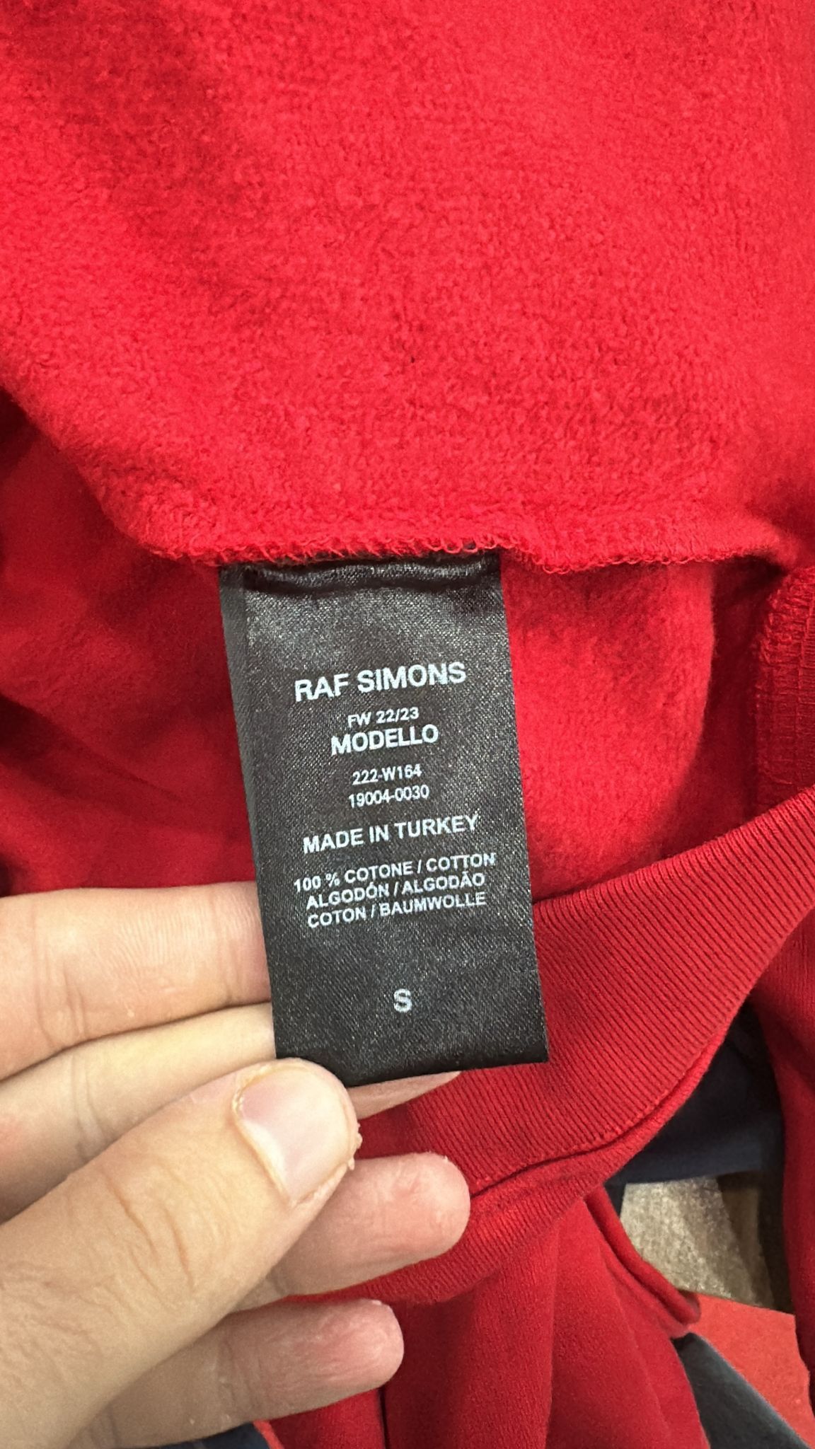 Raf Simons CC000021 Knot Hoodie in Red Rare Size US S / EU 44-46 / 1 - 8 Thumbnail