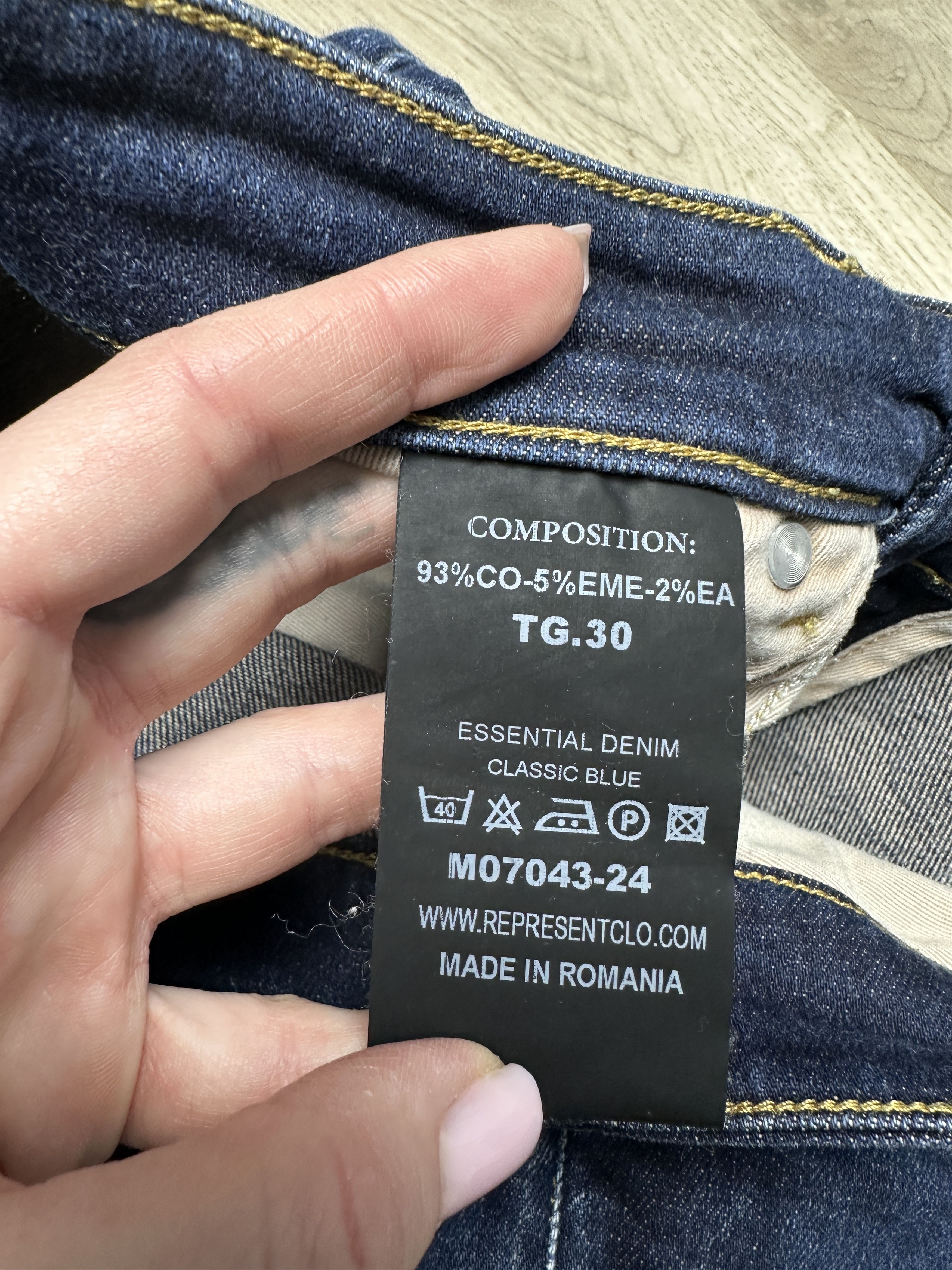 Represent Clo. Represent Mens Biker Denim Pants Jeans Size US 30 / EU 46 - 5 Thumbnail