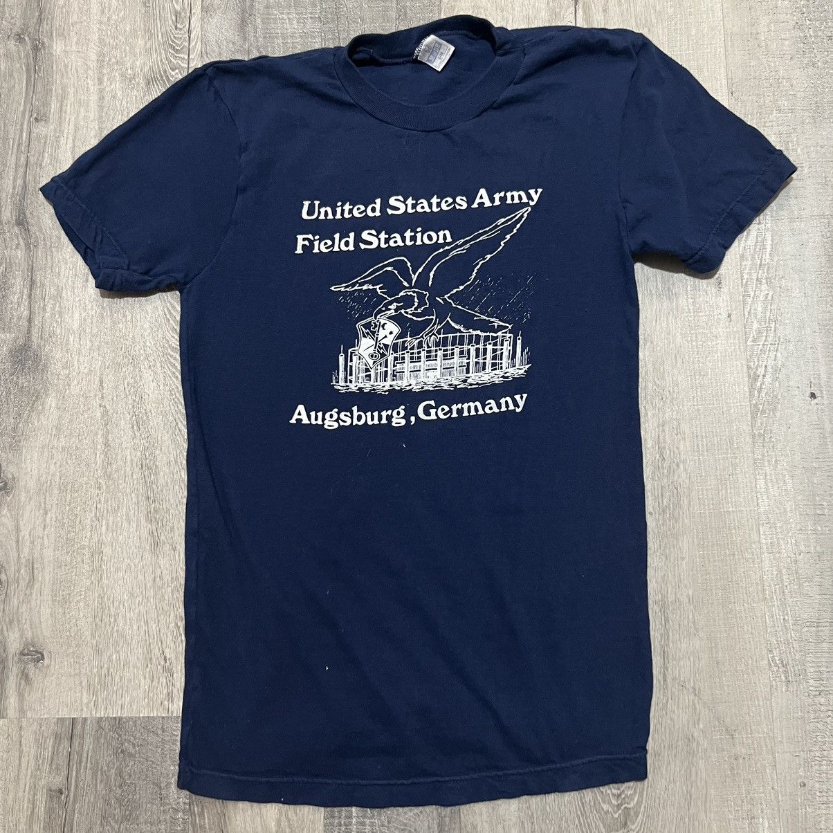 Vintage VTG United States Army Field Station Navy Blue Military Tee Size US S / EU 44-46 / 1 - 1 Thumbnail