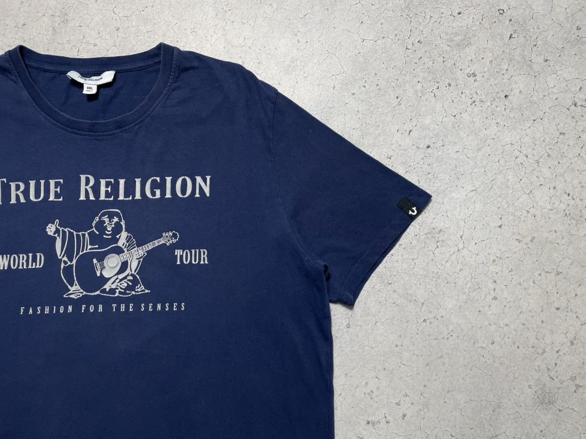 Japanese Brand × True Religion True Religion Buddha Big Logo T-Shirt Navy Y2K Size US XXL / EU 58 / 5 - 3 Thumbnail