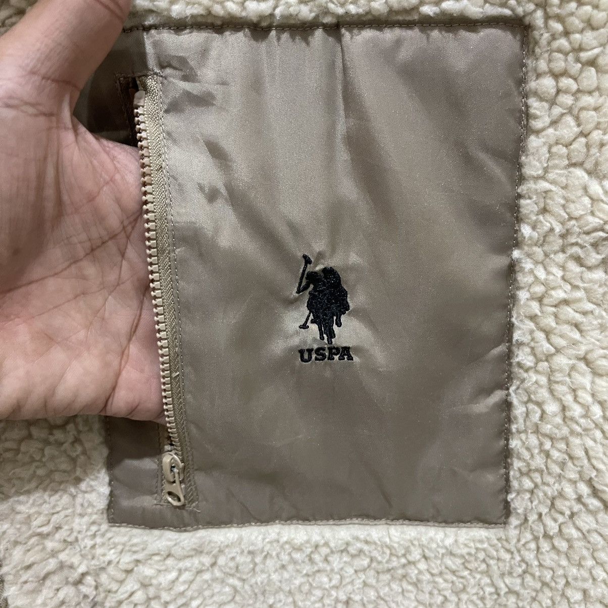Polo Ralph Lauren × U.S. Polo Assn. US Polo Assn Shearling Deep Pile Zipper Jacket Size US L / EU 52-54 / 3 - 10 Thumbnail
