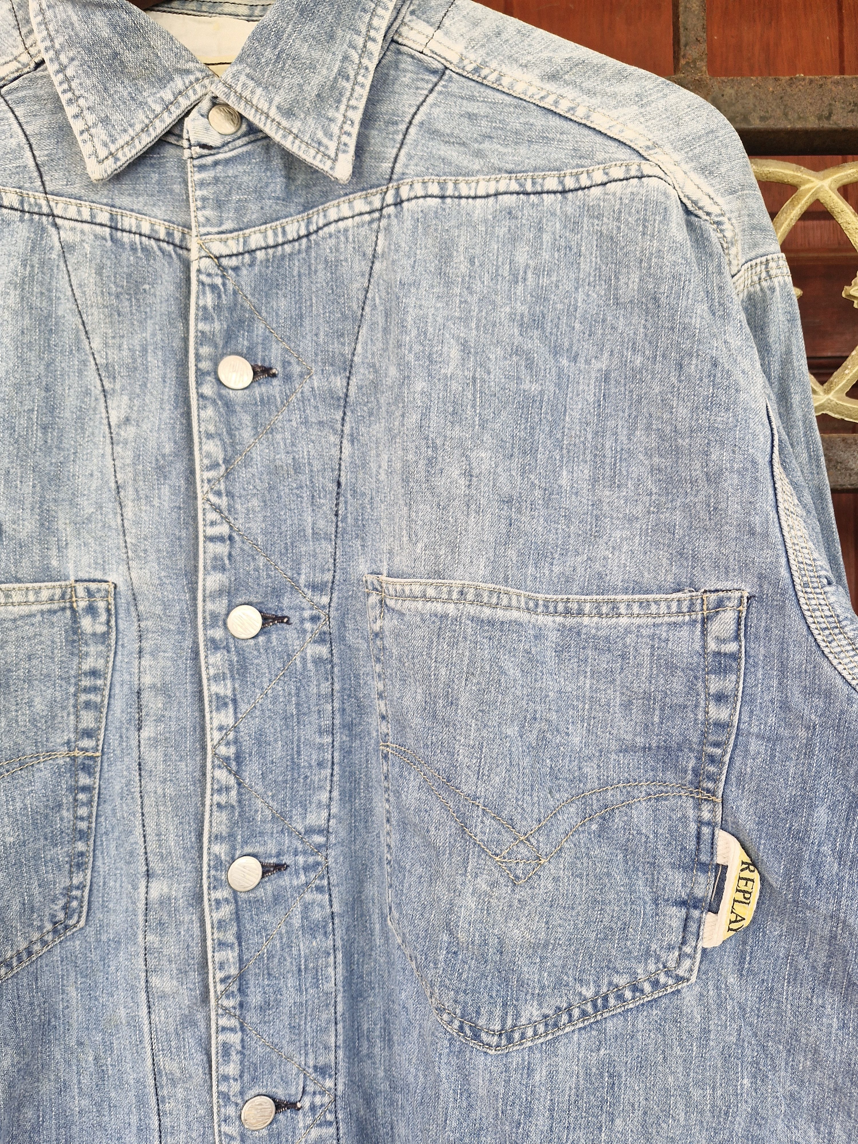 Replay VINTAGE!! REPLAY MOD 640 BIG "E" DENIM JACKET Size US L / EU 52-54 / 3 - 3 Thumbnail