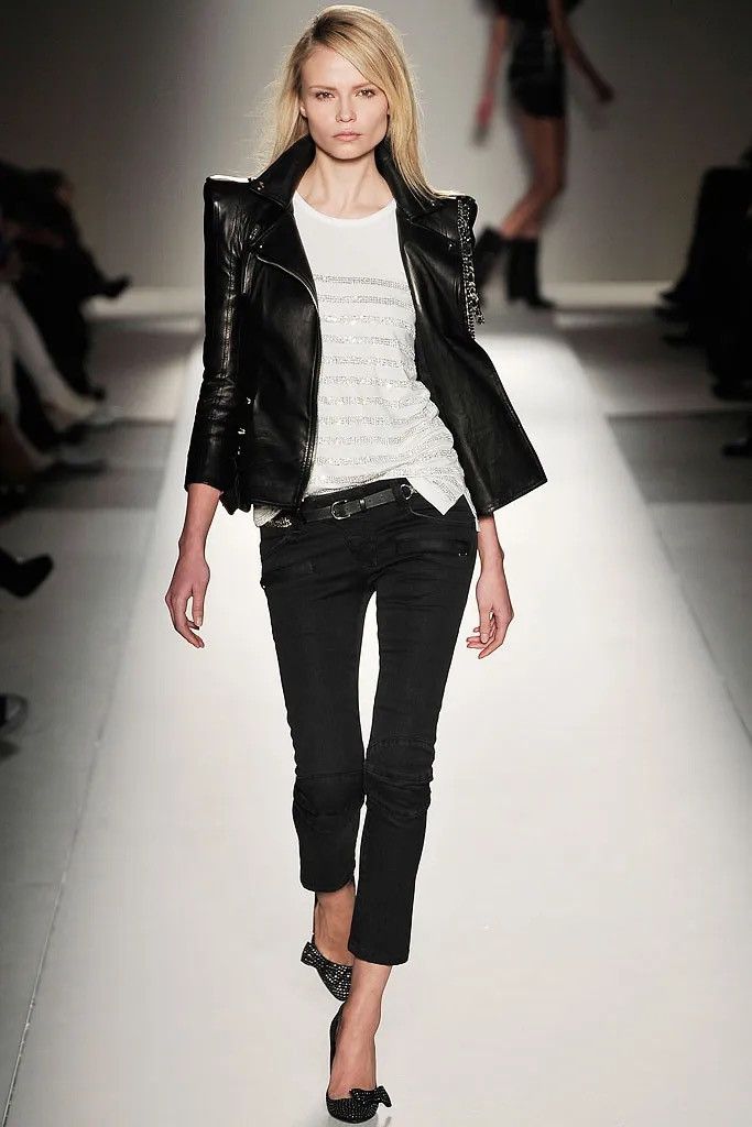 Balmain BALMAIN by Decarnin FW2009 Waxed Biker Black Denim Jeans zip Size US 28 / EU 44 - 2 Thumbnail