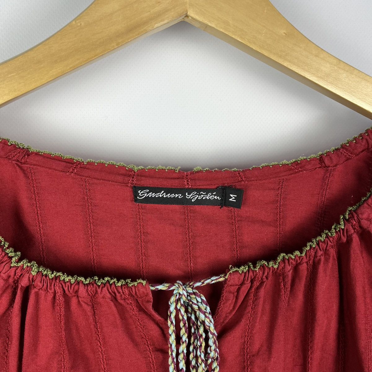 Gudrun Sjoden Gudrun Sjoden Floral Top Blouse Shirt Red Women’s Size M Size M / US 6-8 / IT 42-44 - 10 Thumbnail