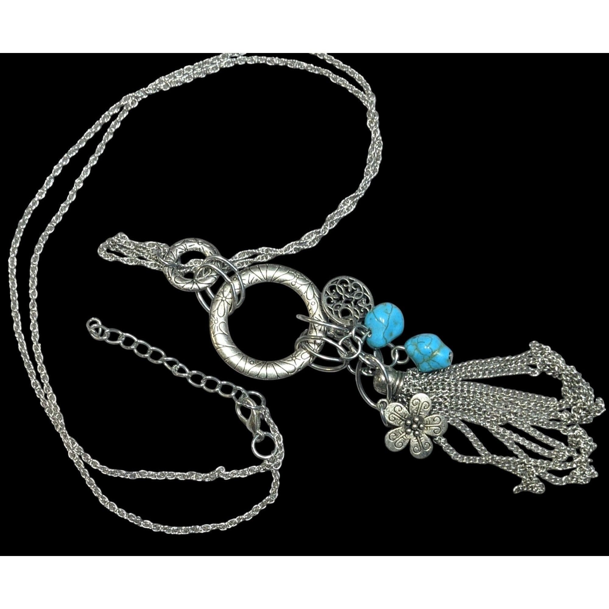 Other Bohemian Floral Tassel Cluster Charm Pendant Necklace Size ONE SIZE - 1 Thumbnail