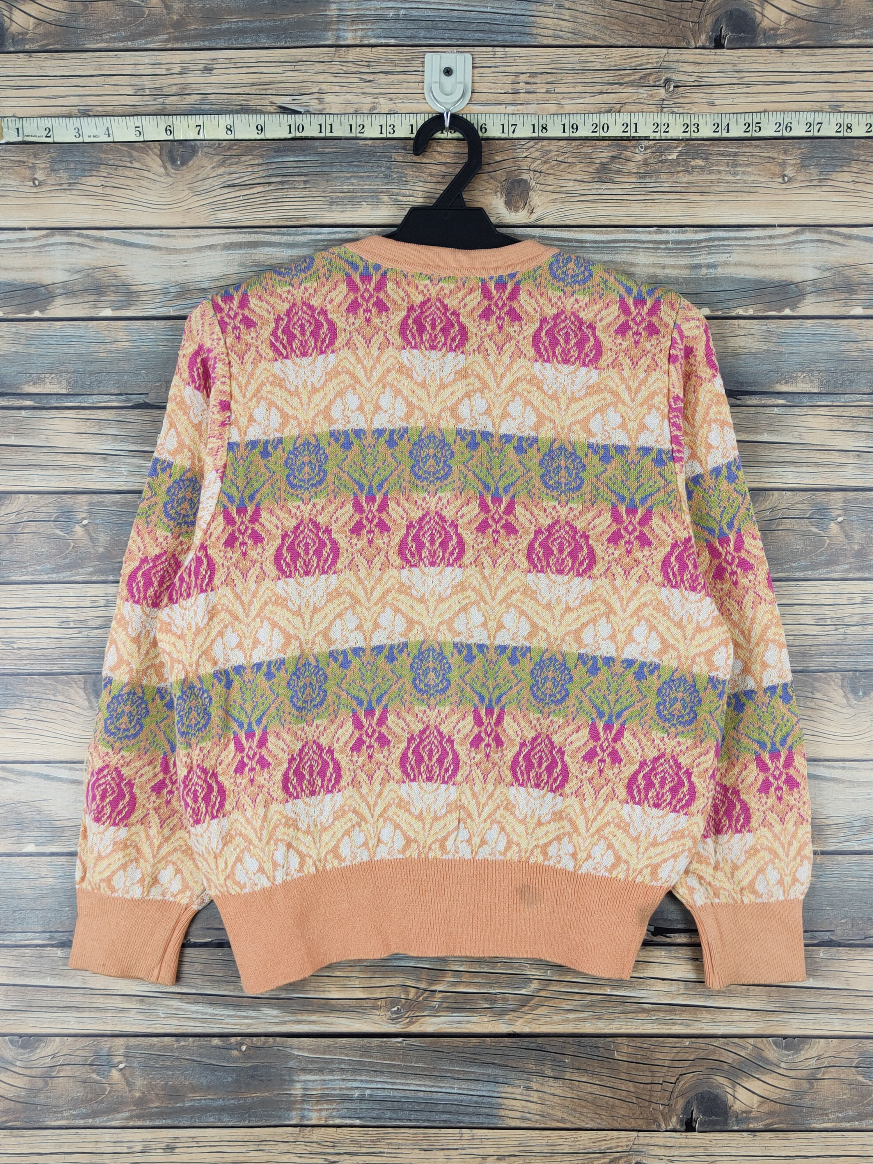 Homespun Knitwear × Japanese Brand Madam Puel Orange Knitwear Cardigan #W1433 Size M / US 6-8 / IT 42-44 - 7 Thumbnail