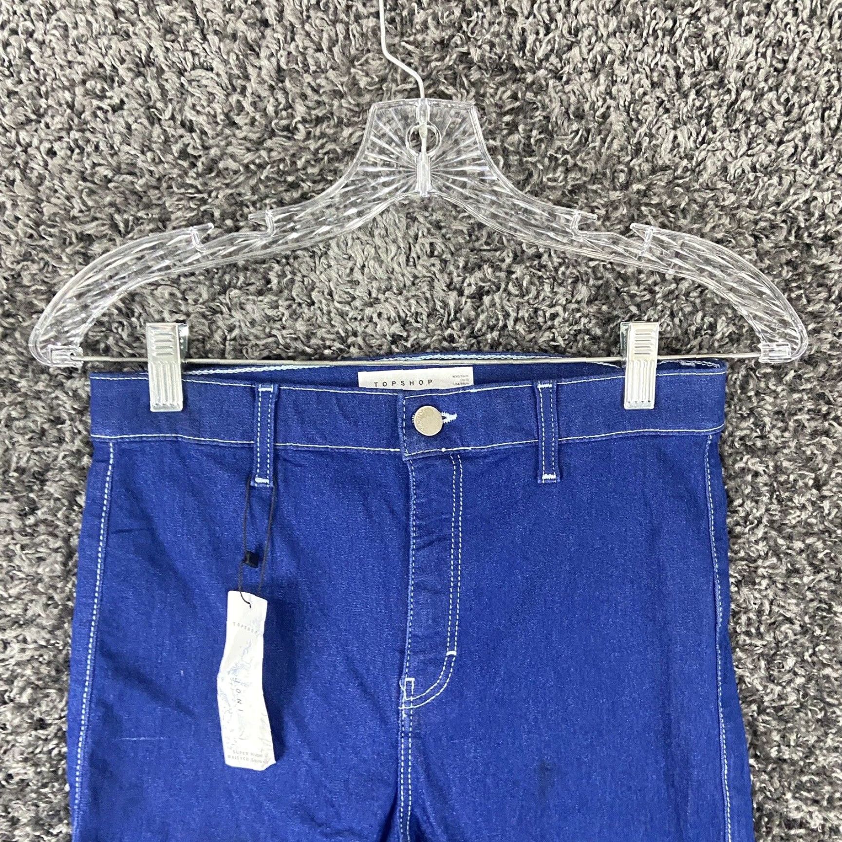 Topshop NEW Topshop Johi Blue Skinny Jegging Women’s 30 Size 30" / US 8 / IT 44 - 4 Thumbnail