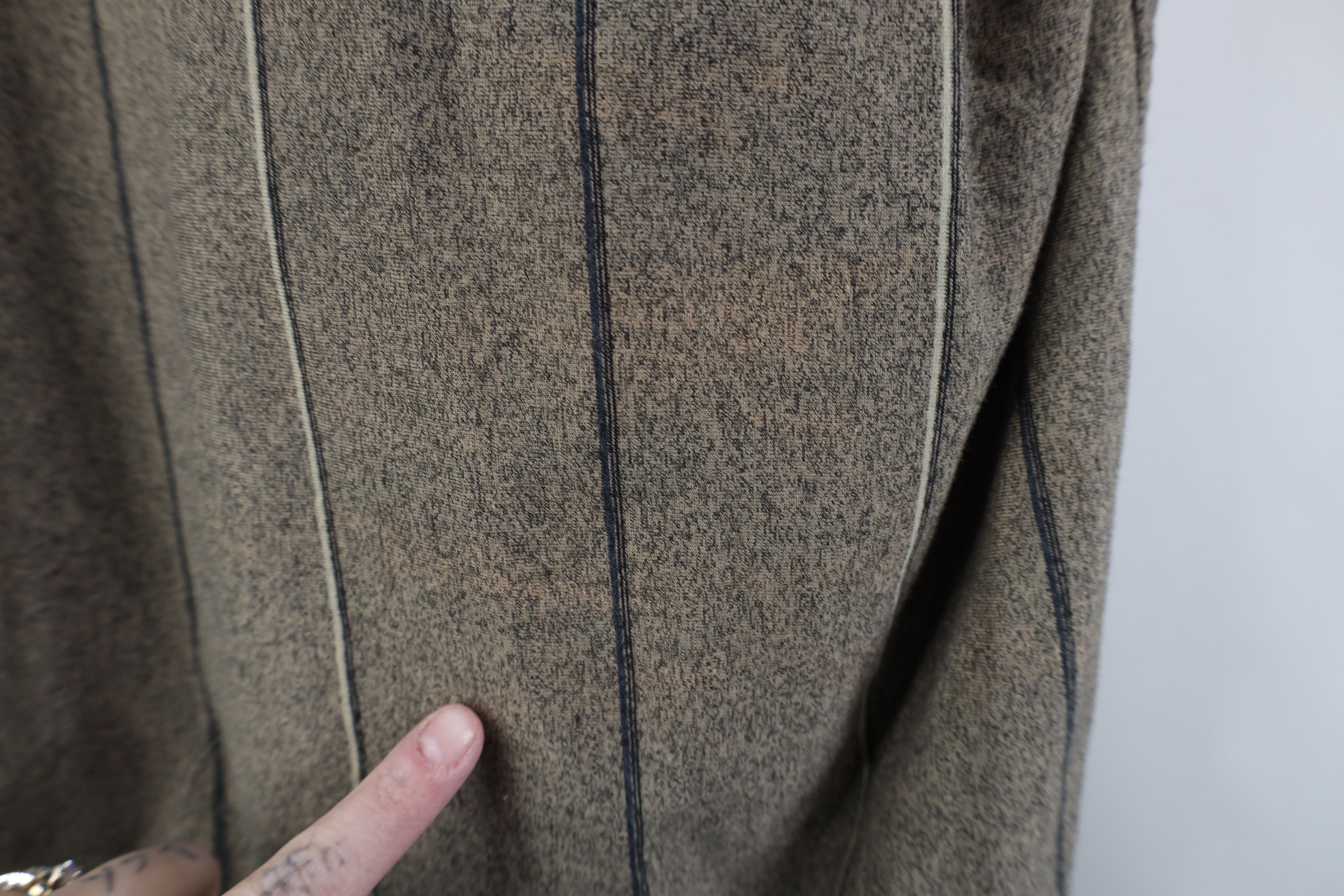 Vintage Vintage 90s Streetwear Striped Knit Pullover Polo Earth Tone Size US L / EU 52-54 / 3 - 4 Thumbnail