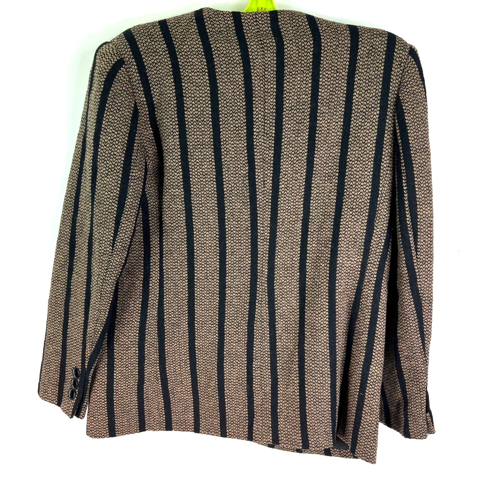 Kasper VINTAGE Kasper for A.S.L. Wool Blend Striped Blazer Womens Size 8 Brown Size M / US 6-8 / IT 42-44 - 7 Thumbnail