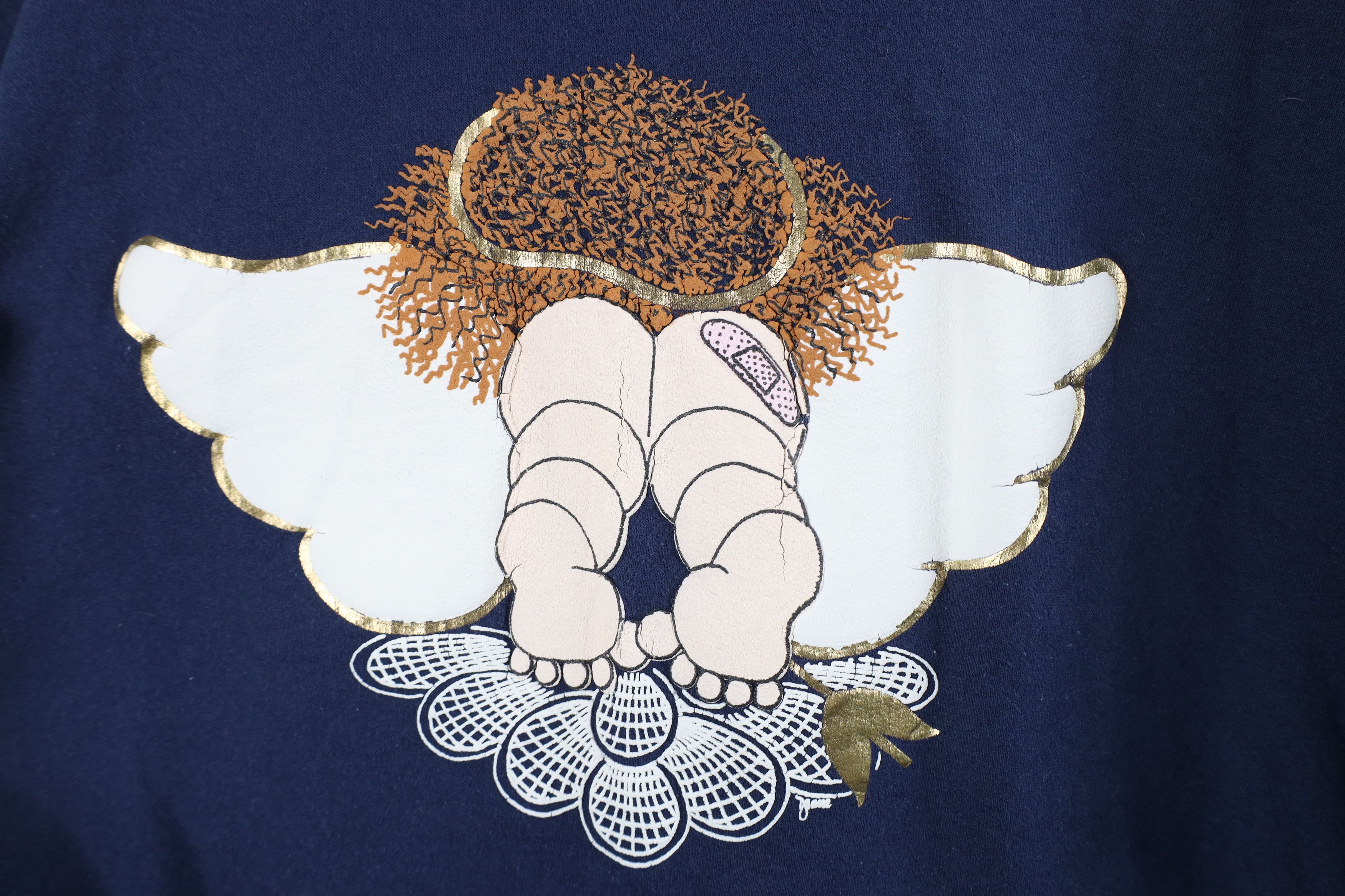 Vintage Vintage 90s Streetwear Butt Double Sided Sweatshirt Blue Size XL / US 12-14 / IT 48-50 - 9 Thumbnail
