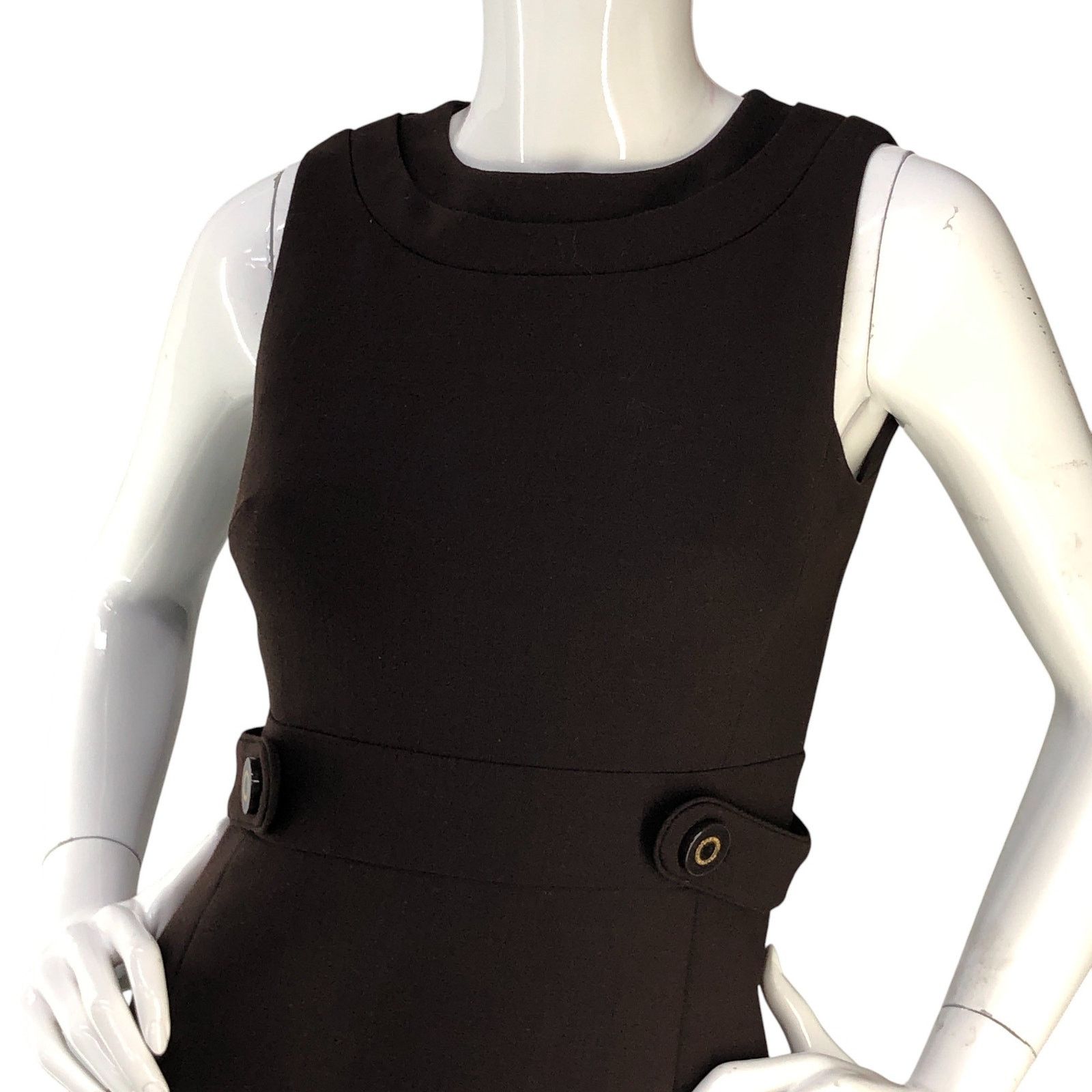 Tory Burch Tory Burch Size 2 Dress Sheath Sleeveless Wool Blend Brown Size XS / US 0-2 / IT 36-38 - 2 Thumbnail