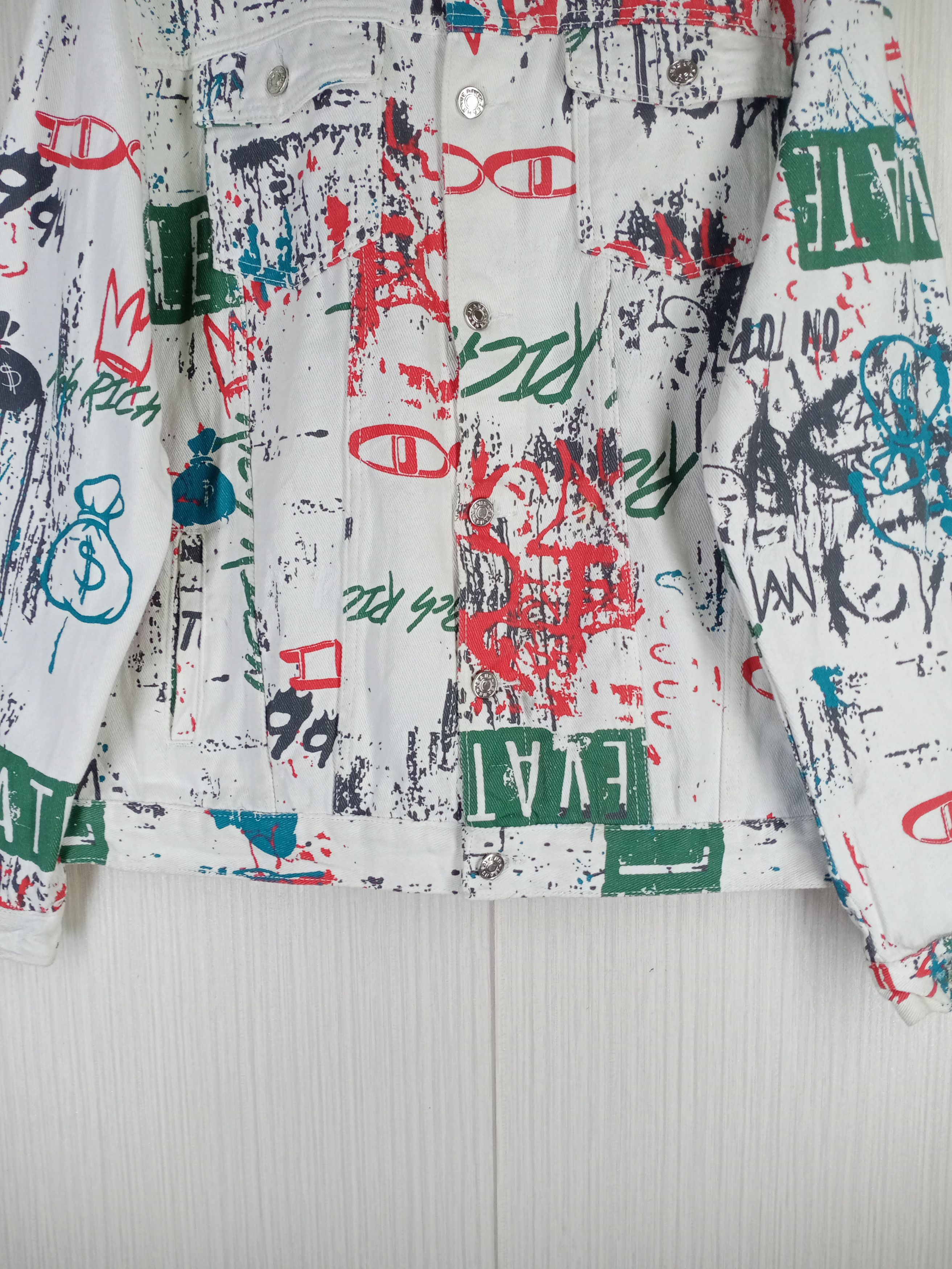 Shein Rare Shein Graffiti Denim Jacket Size US XL / EU 56 / 4 - 4 Thumbnail