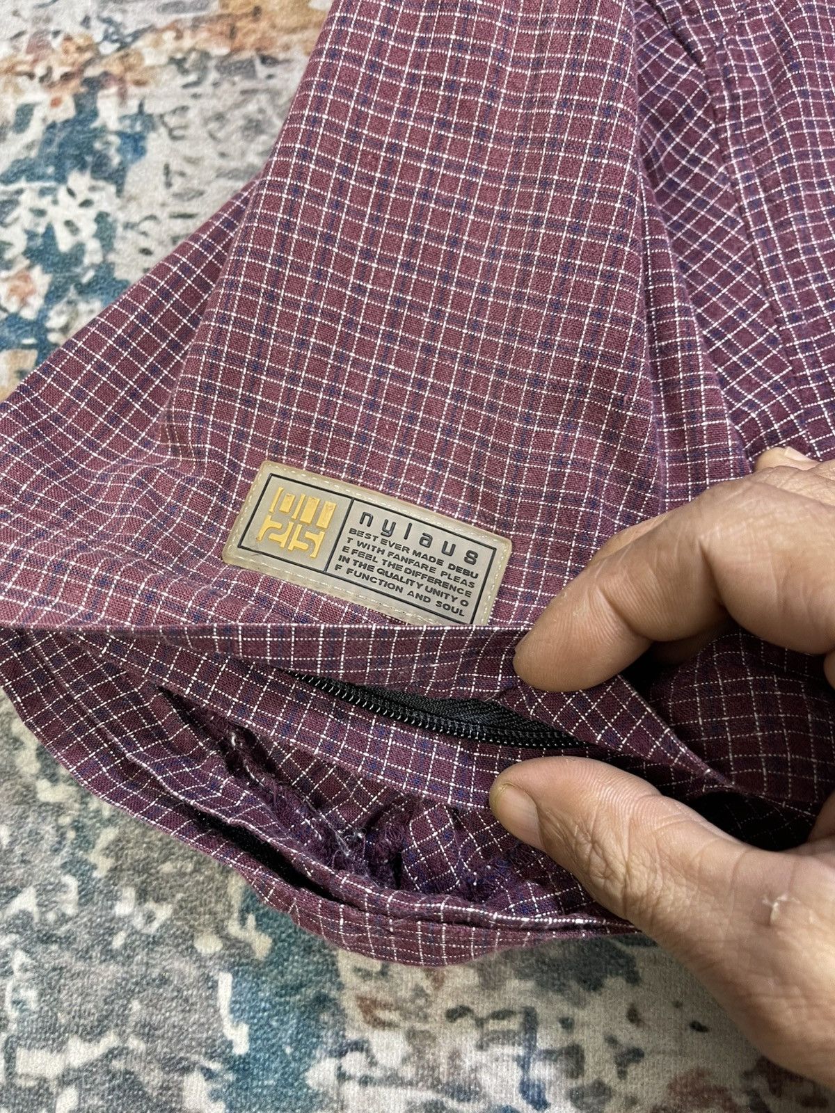 Japanese Brand Nylaus Slang Pocket Checkered Work Shirt Size US L / EU 52-54 / 3 - 9 Thumbnail