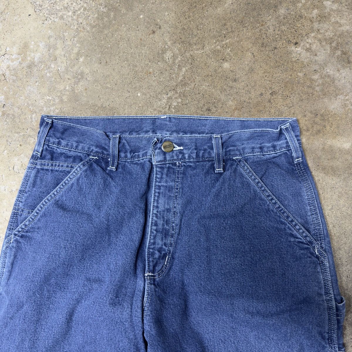 Carhartt VINTAGE CARHARTT CARPENTER BLANKET LINED DENIM WORK JEANS 29 Size US 29 - 4 Thumbnail
