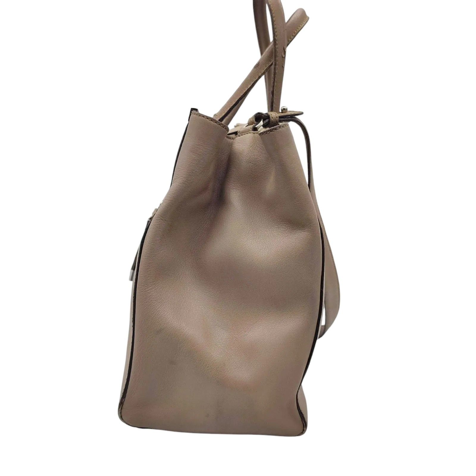 Fendi Fendi - Twojours Handbag Leather Beige Salmon Shoulder Bag Size ONE SIZE - 6 Thumbnail