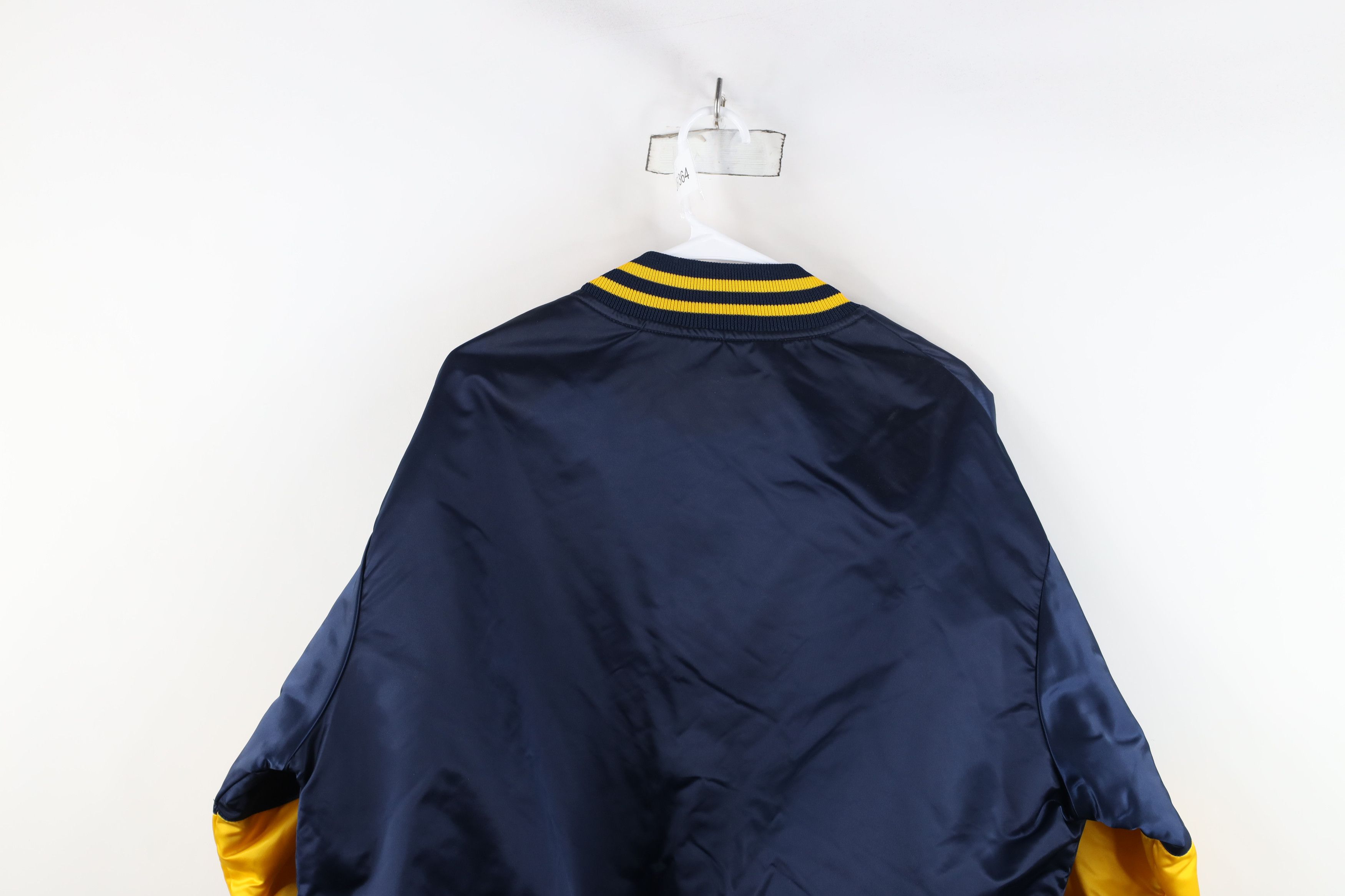 Vintage Vintage 70s 80s West Virginia Satin Bomber Jacket Blue USA Size US XXL / EU 58 / 5 - 16 Thumbnail