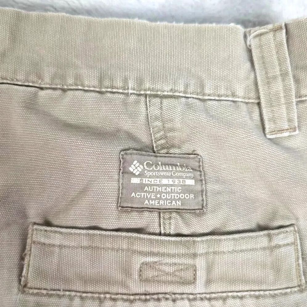 Vintage Columbia Pants Mens 32x29 Khaki ROC Fossil Zip Pockets Straight Rugged Utility Size US 32 / EU 48 - 5 Thumbnail