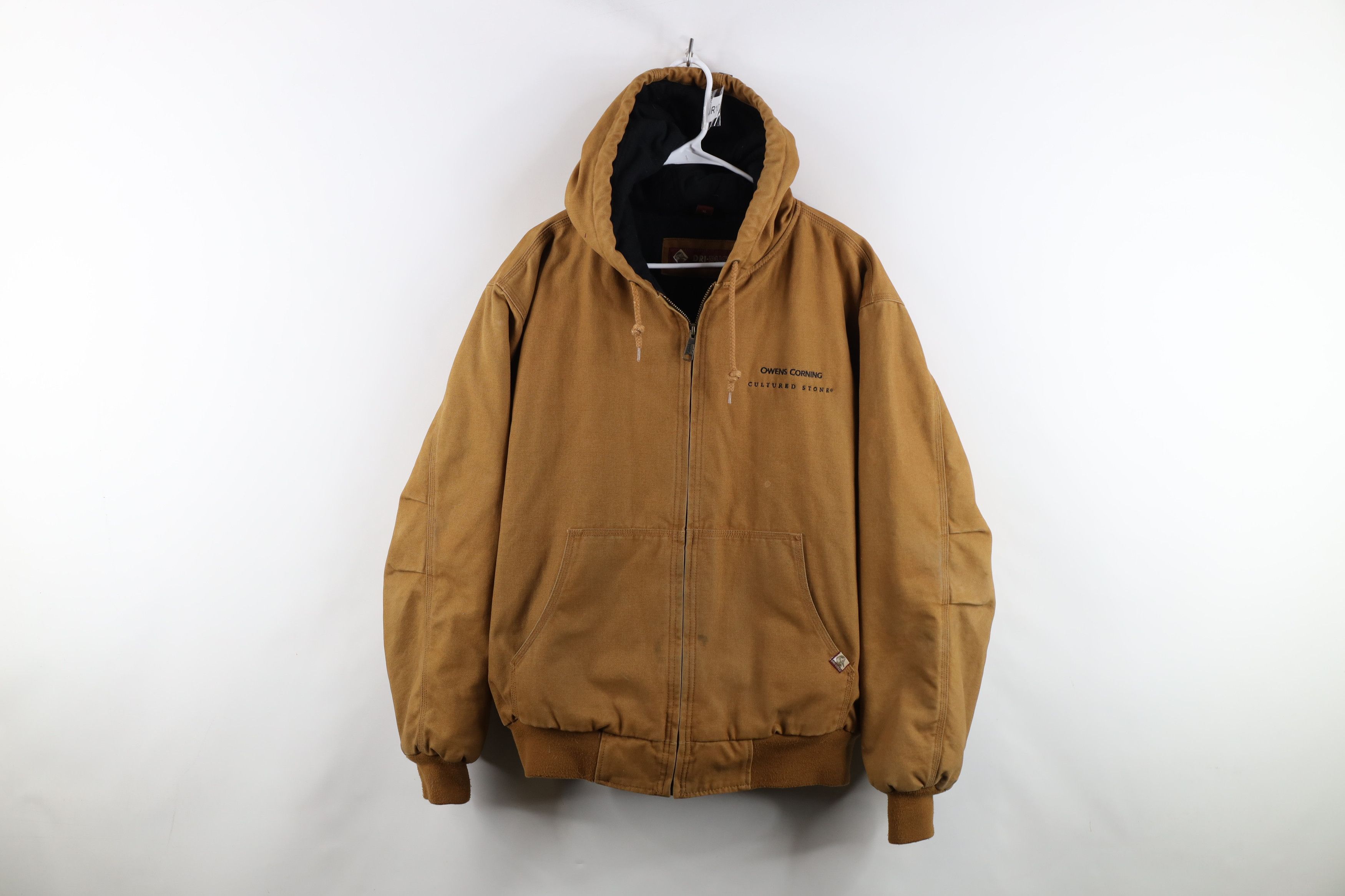 Vintage Vintage Corning Quilted Canvas Hooded Work Jacket Brown Size US XL / EU 56 / 4 - 1 Thumbnail