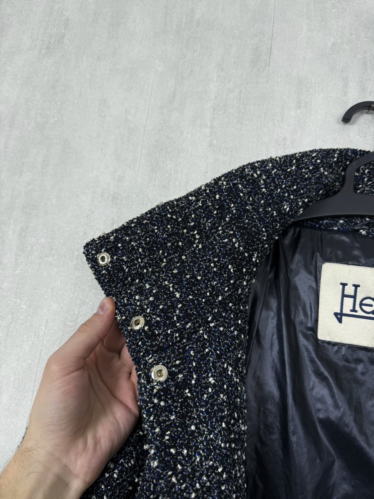 Herno Herno Women’s Tweed Down Long Jacket Size 40-42(?) Size S / US 4 / IT 40 - 17 Thumbnail