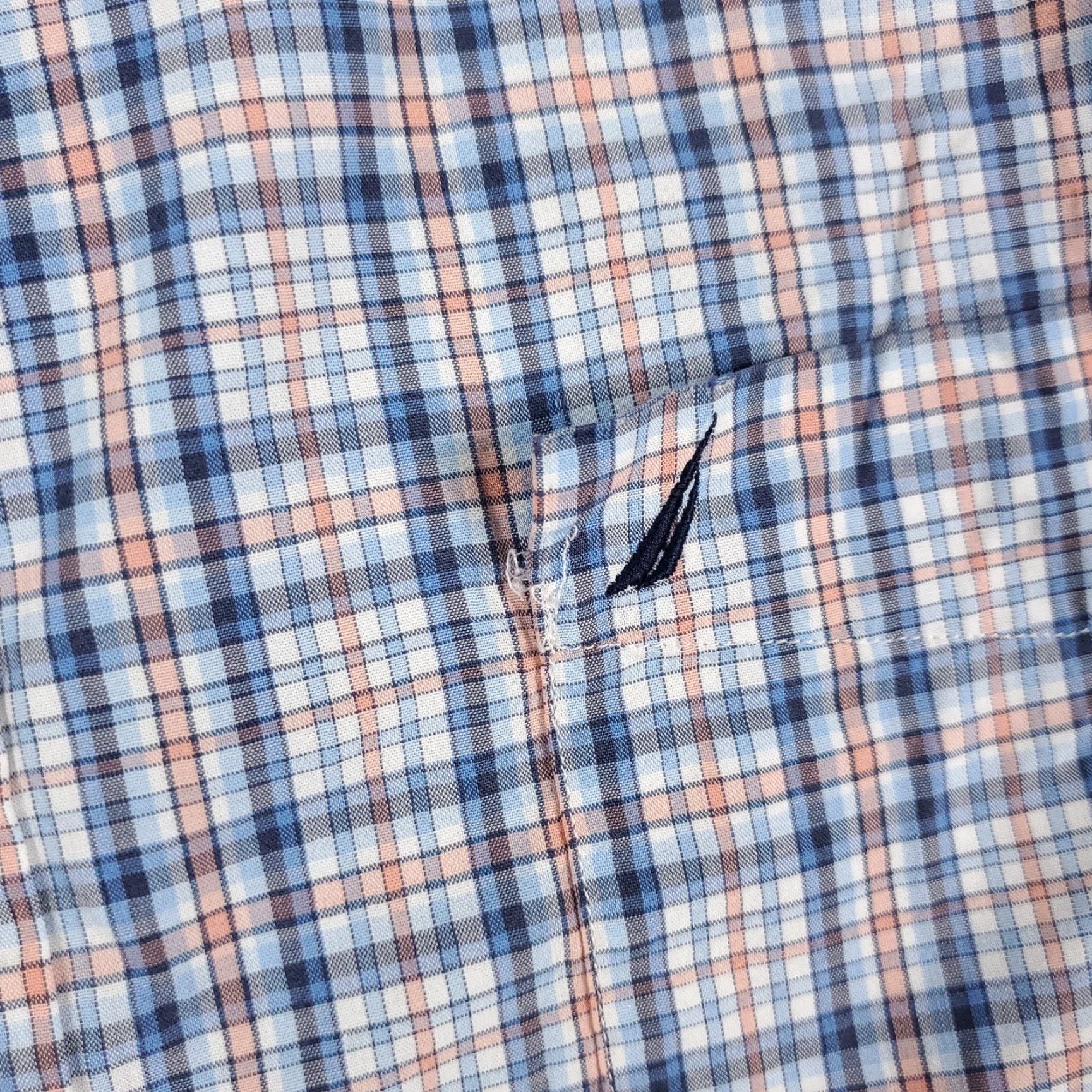 Nautica Nautica Blue Plaid Button-Up Shirt Mens XL Short Sleeve Casual Modern Size US XL / EU 56 / 4 - 4 Thumbnail
