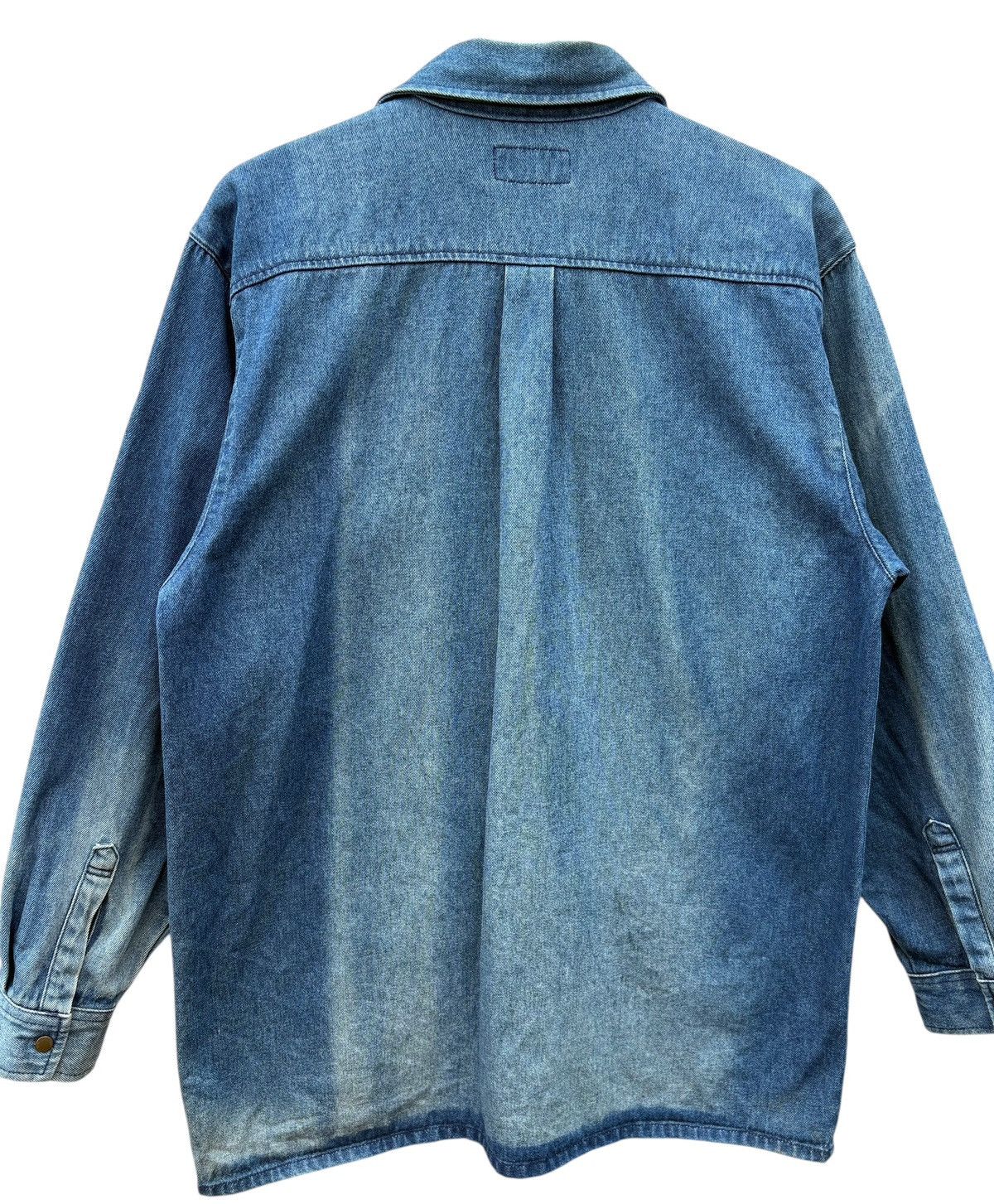 Japanese Brand Vintage Hop Scot Bleach Denim Workwear Chore Jacket Size US M / EU 48-50 / 2 - 12 Thumbnail
