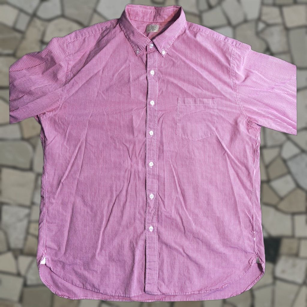 J.Crew J.CREW Shirt Men's Long Sleeve Button-Down Check Pattern Red & White Size XL Size US XL / EU 56 / 4 - 1 Thumbnail