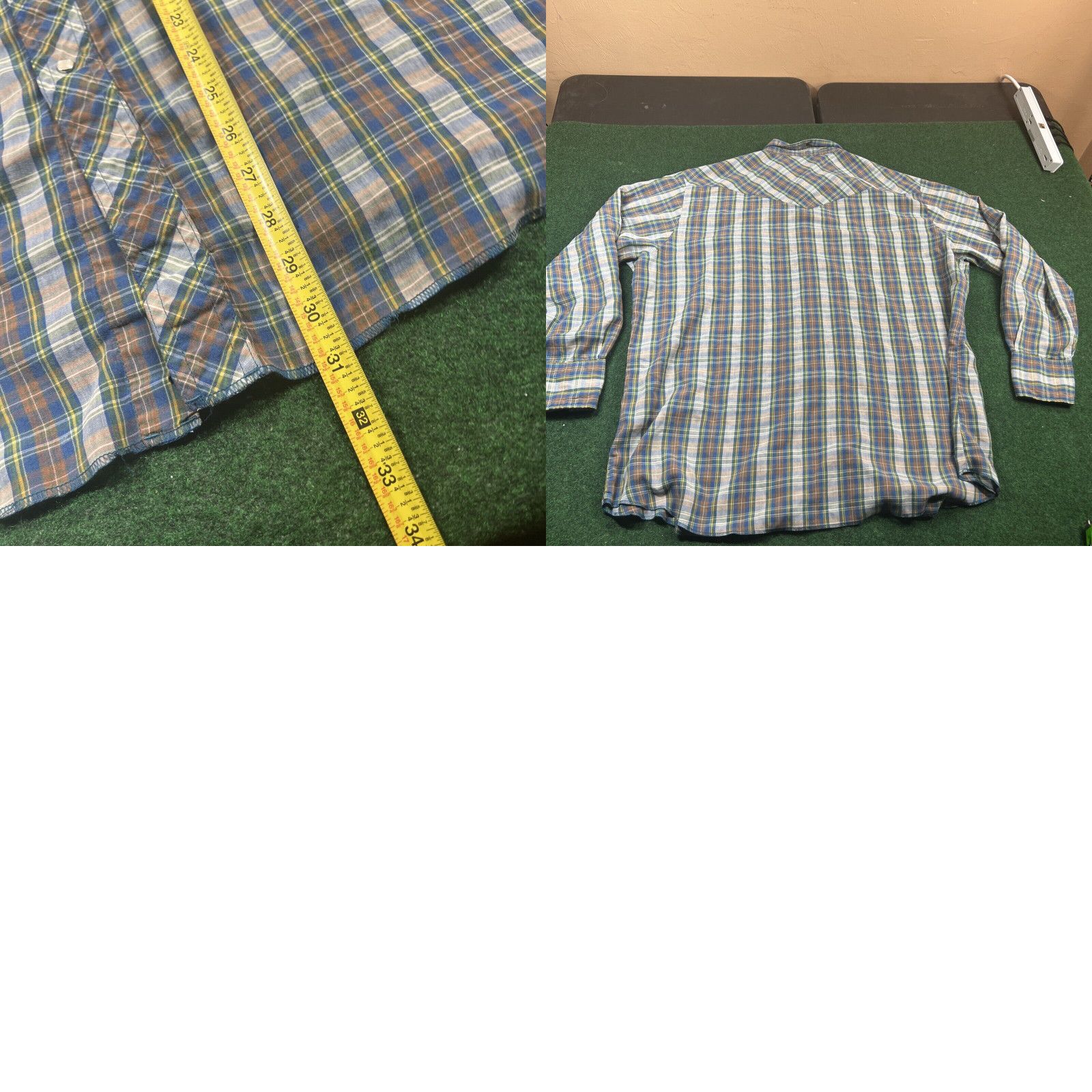 Wrangler Vintage Wrangler Mens Size XXL LongSleeve Pearl Snap Plaid Western Shirt Size US XXL / EU 58 / 5 - 8 Thumbnail