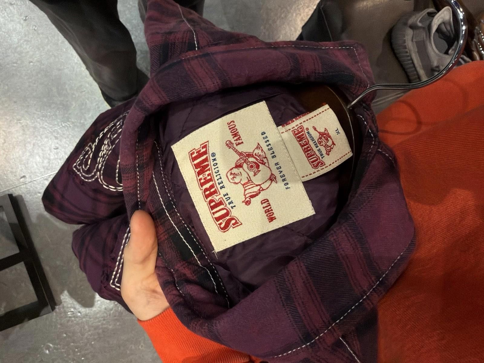 Supreme Supreme x True Religion Quilted Plaid Flannel 'Purple' XL Size US XL / EU 56 / 4 - 11 Thumbnail