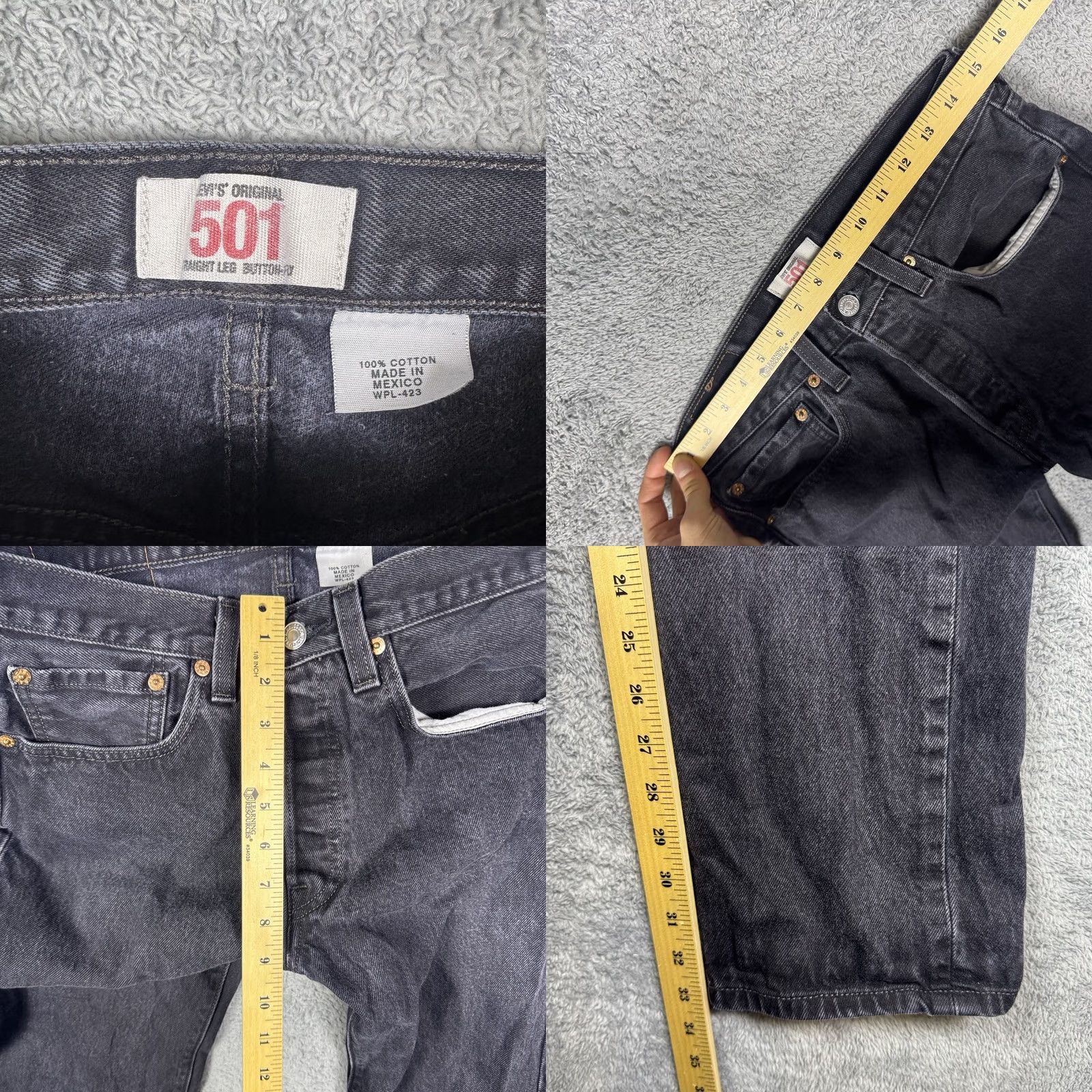 Levi's VINTAGE Levis 501xx Jeans Mens 30x33 Straight Button Fly 90s Grunge Skate Y2K Size US 31 - 8 Thumbnail