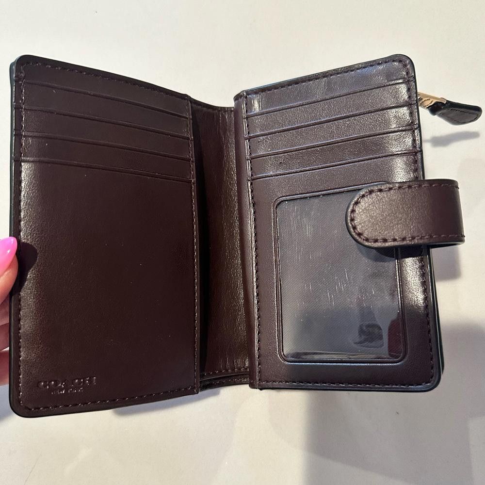 Coach COACH Bifold Medium Wallet Corner Zip Signature Floral Rose Size ONE SIZE - 5 Thumbnail