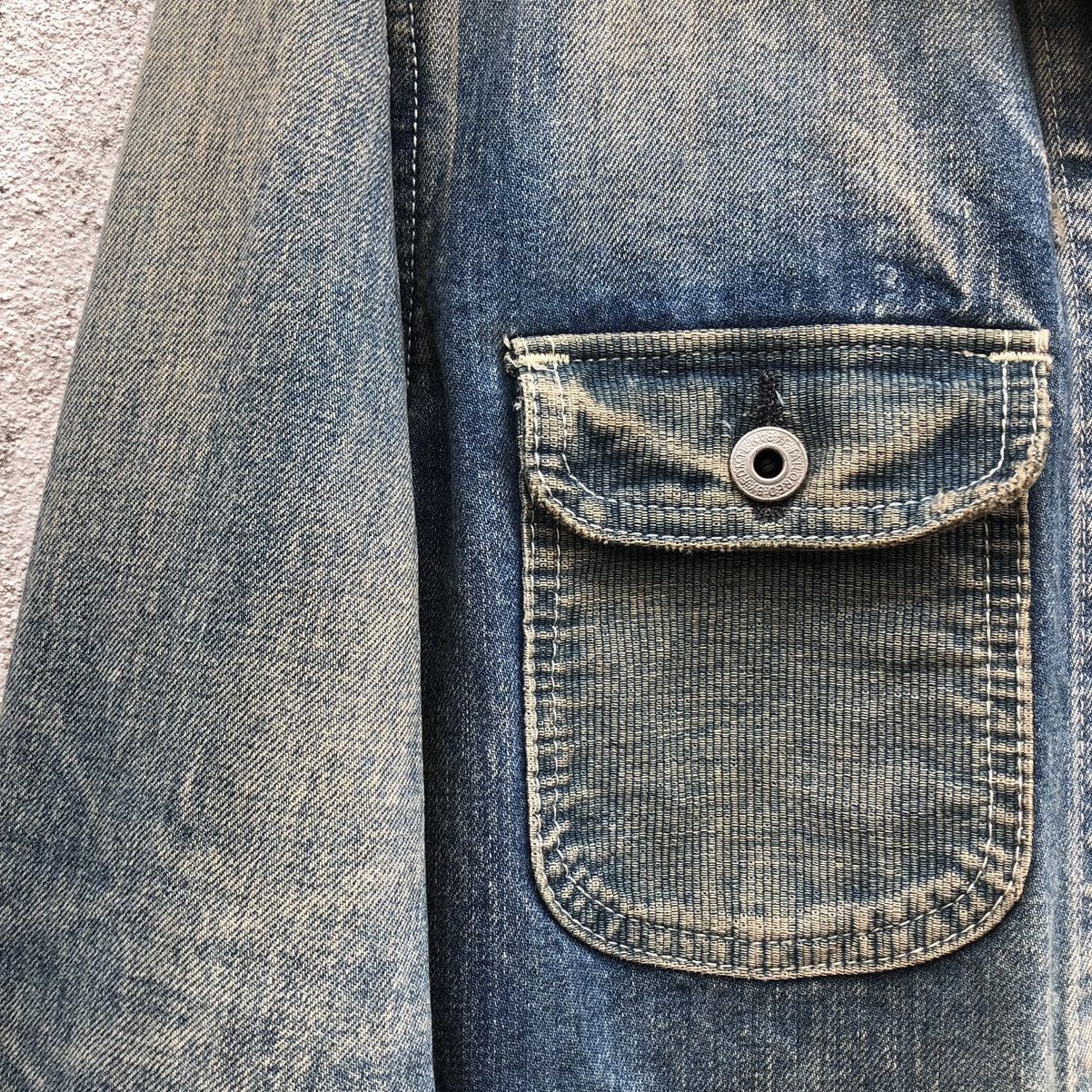 Japanese Brand Fundamental Agreement Denim Distressing Patched Chore Jacket Size US XL / EU 56 / 4 - 5 Thumbnail