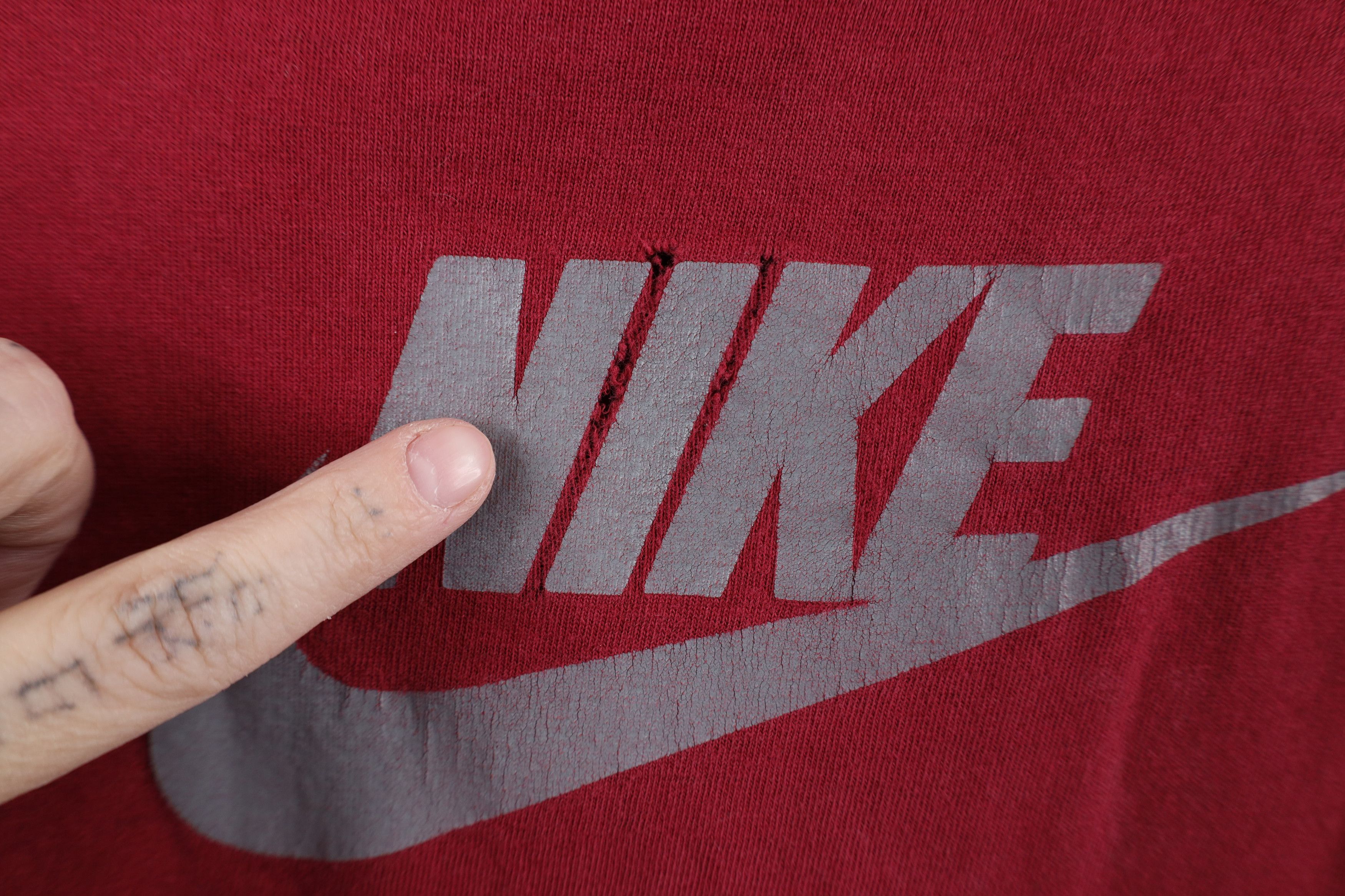 Nike Vintage 90s Nike Scott Big Swoosh Short Sleeve T-Shirt Size US XXL / EU 58 / 5 - 5 Thumbnail