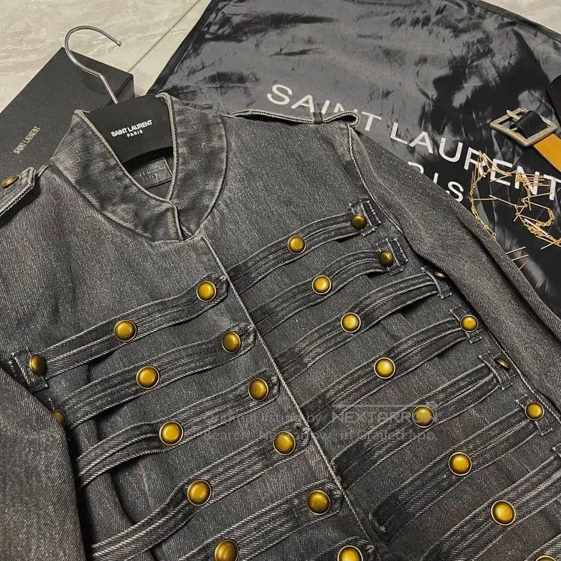 Yves Saint Laurent Saint Laurent 17 Denim Court Jacket. Size US L / EU 52-54 / 3 - 2 Thumbnail