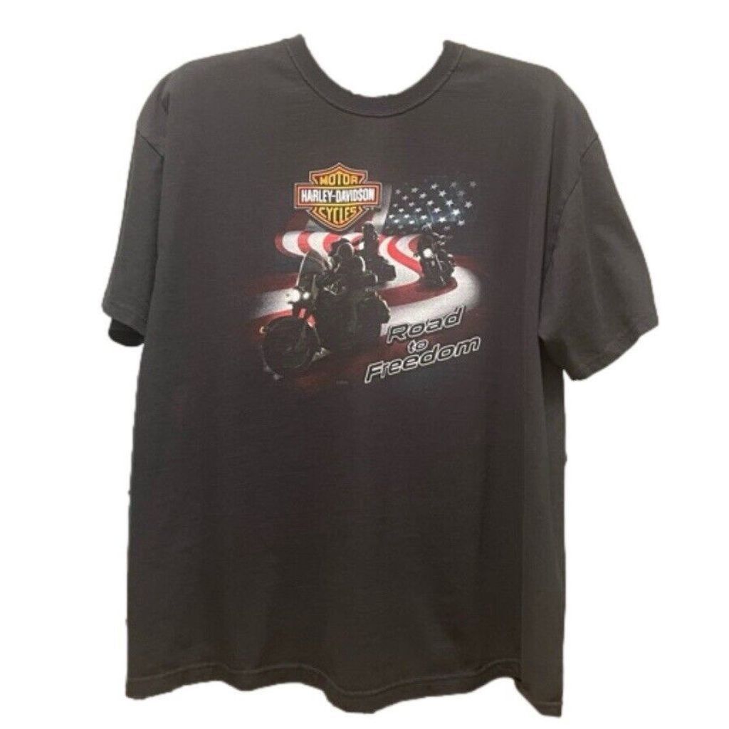 Harley Davidson Harley Davidson Road To Freedom vintage T-shirt size XL Size US XL / EU 56 / 4 - 1 Thumbnail