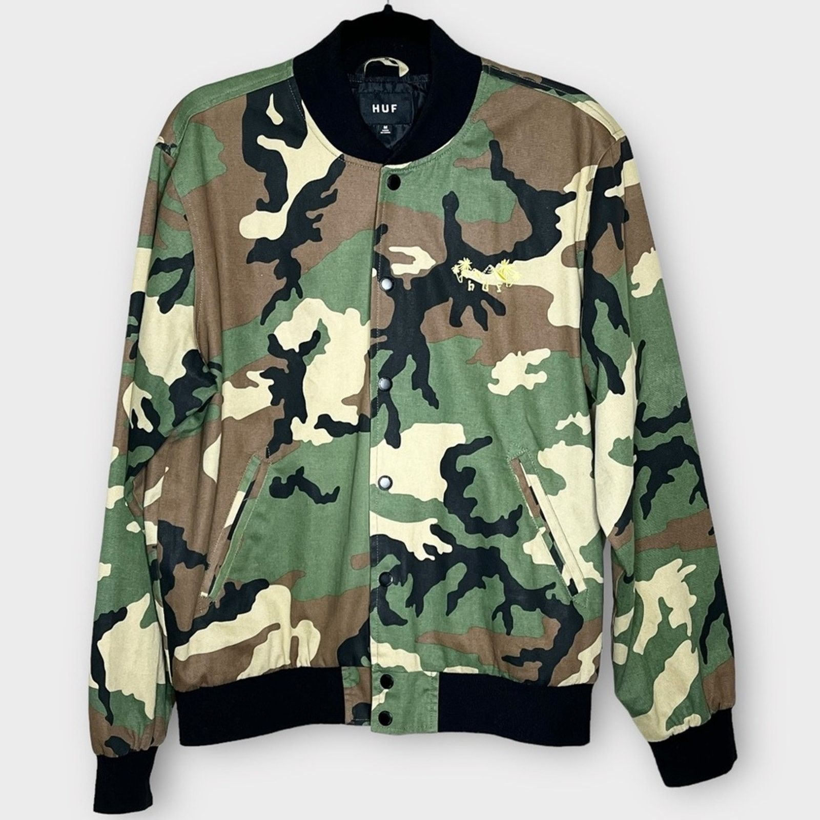 Huf HUF kingston camo bomber jacket embroidered cheetah leopard Size US M / EU 48-50 / 2 - 3 Thumbnail