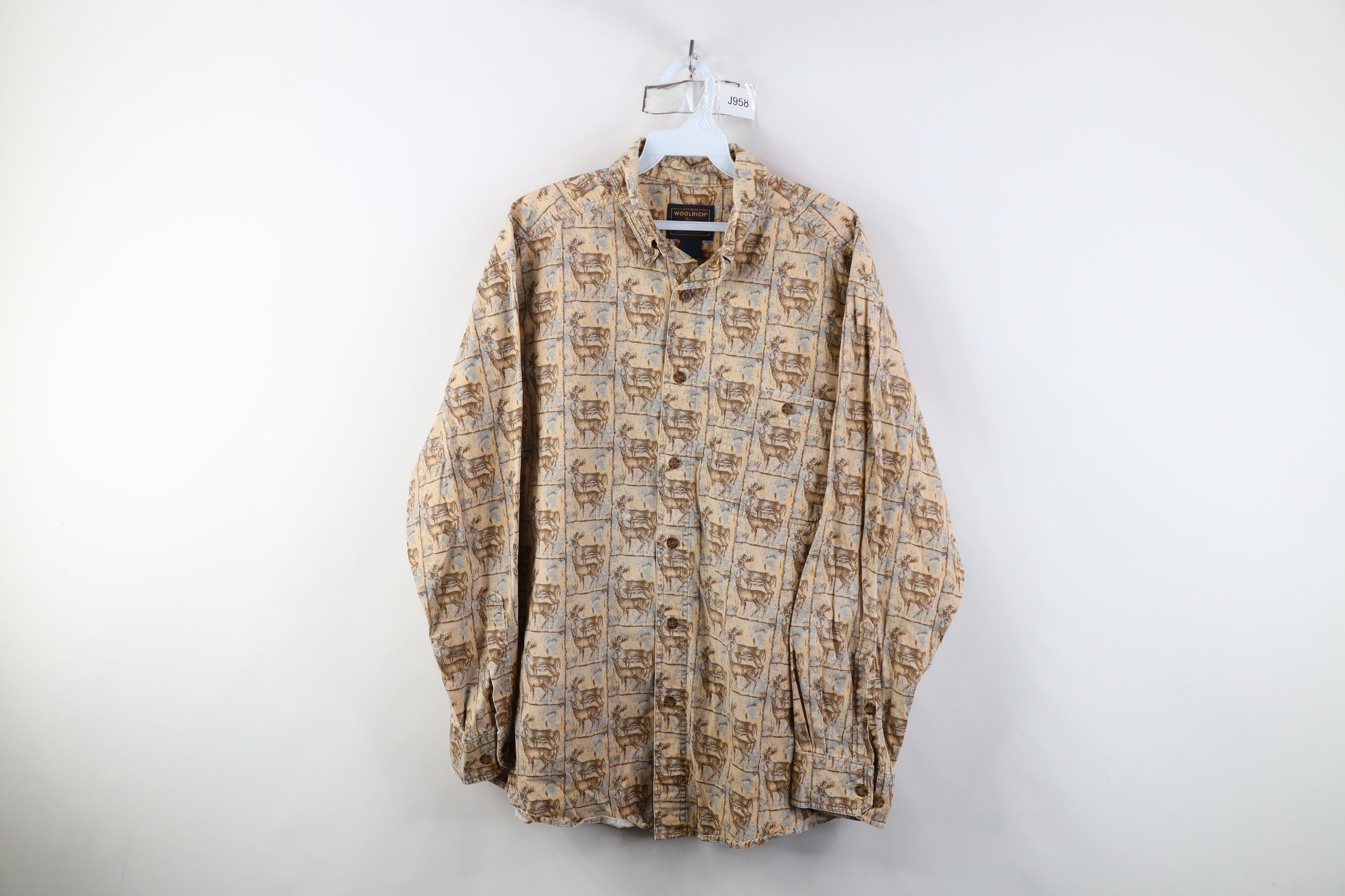 Woolrich Woolen Mills Vintage 90s Woolrich All Over Print Button Down Shirt Cotton Size US L / EU 52-54 / 3 - 1 Thumbnail