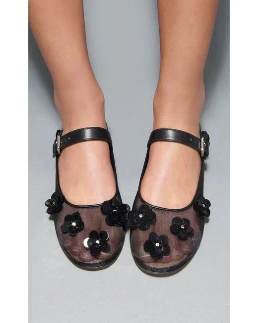 MACH & MACH o1s22i1n0724 Ballerina Flats in Black Size US 7 / IT 37 - 4 Thumbnail