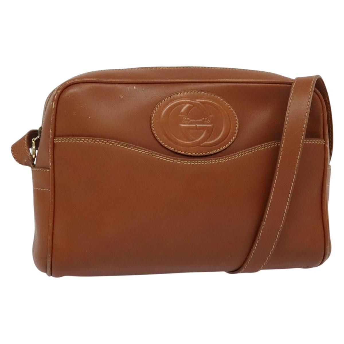 Gucci GUCCI Shoulder Bag Leather Brown Gold Size ONE SIZE - 1 Thumbnail