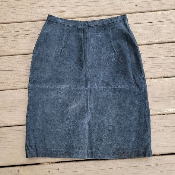 Vintage Vintage 90s y2k Bratz Black Suede Leather High Waisted Midi Size 28" / US 6 / IT 42 - 3 Thumbnail