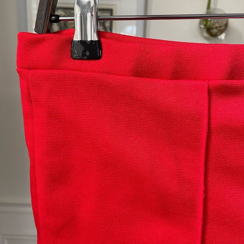 Vintage Vintage Polyester Red Pull On Shorts L 12 5” Size 34" / US 12 / IT 48 - 3 Thumbnail