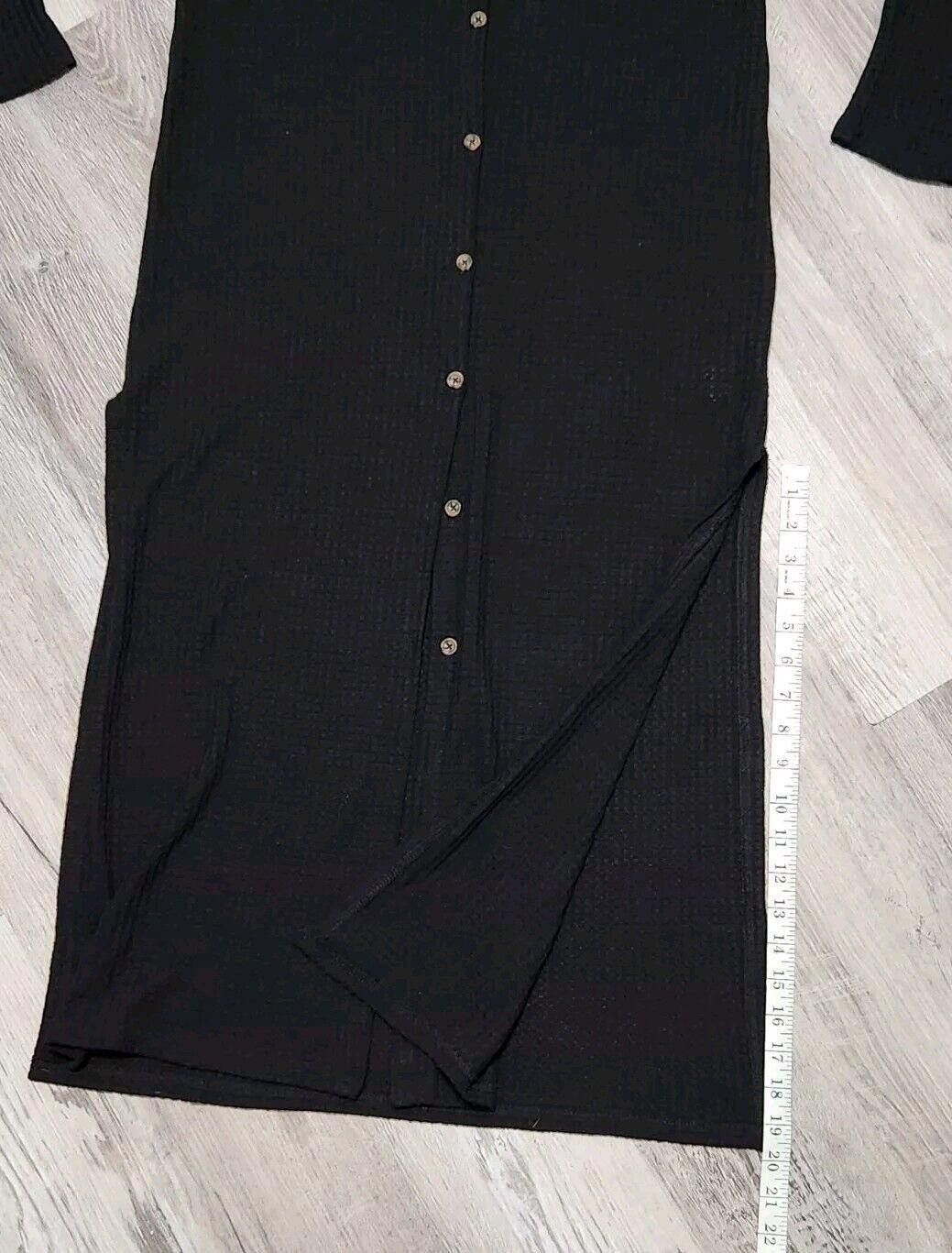 Designer Umgee Sweater Dress Medium V Neck Button Down waffle Size M / US 6-8 / IT 42-44 - 7 Thumbnail