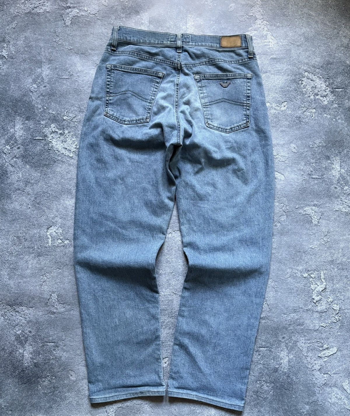 Armani Vintage 90s Armani Jeans Metal Logo Denim Jeans Size 32 Size US 32 / EU 48 - 1 Thumbnail