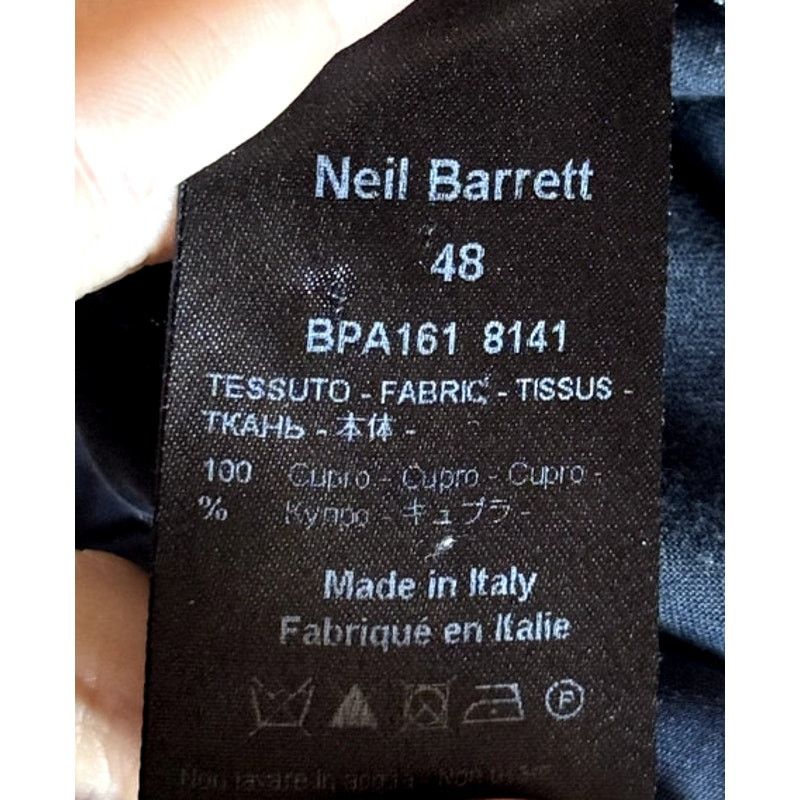 Neil Barrett Neil Barrett Low-Rise Cupro Navy Blue Shorts Size US 32 / EU 48 - 3 Thumbnail