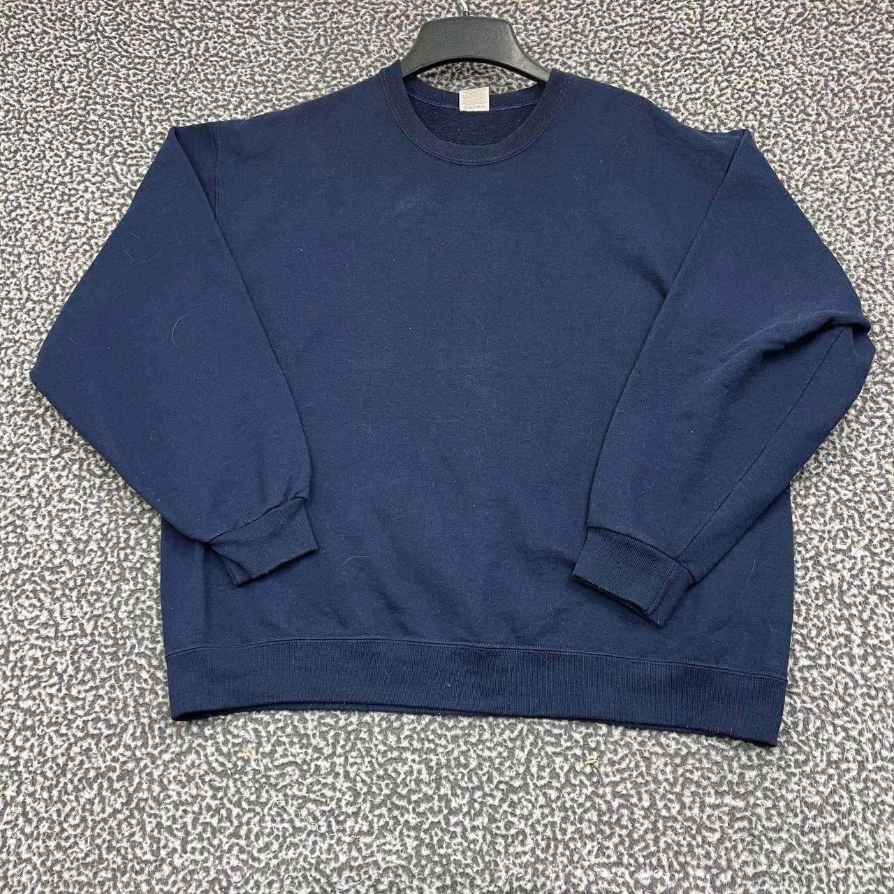 Jerzees Vintage Jerzees Nublend Sweatshirt Men XL Navy Long Sleeve Size US XL / EU 56 / 4 - 1 Thumbnail