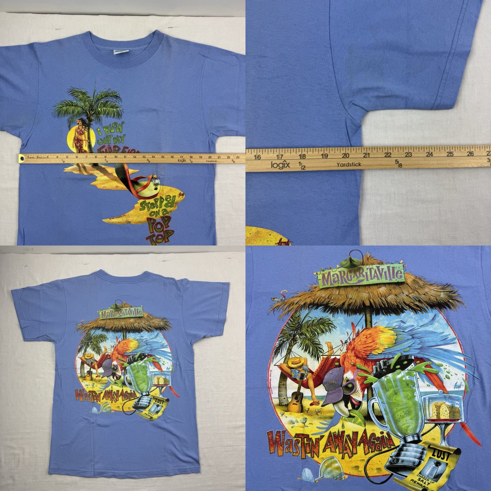 Vintage VINTAGE Caribbean Soul T-Shirt Men L Blue 90s Beach Tropical Crew Neck Short Sleeve Graphic Print Vintage: Yes Mens Size US L / EU 52-54 / 3 - 9 Thumbnail