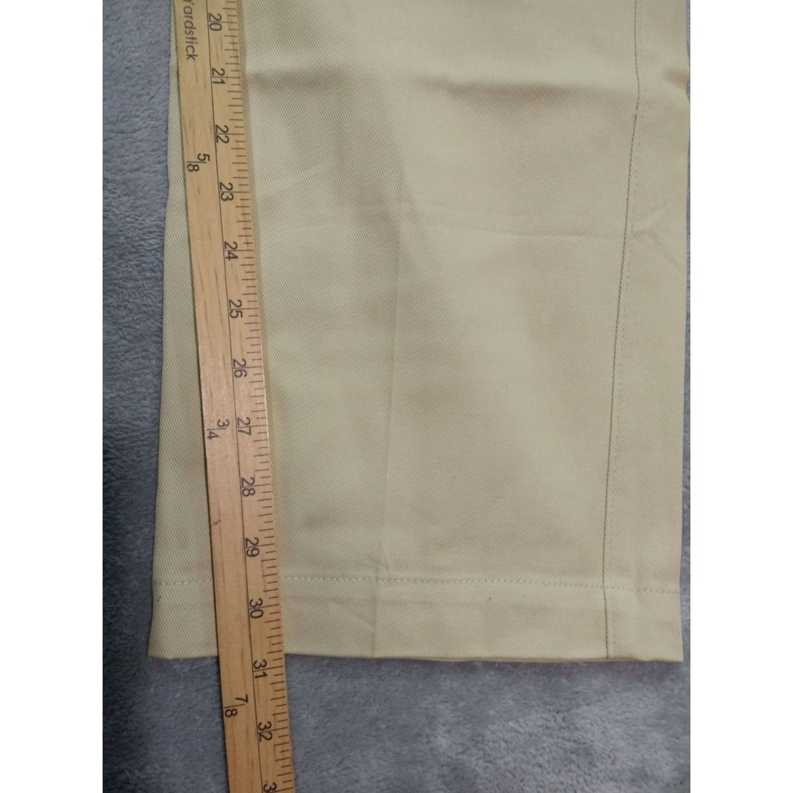 Zara Zara Mens Beige Chino Pants 30 x 31 Straight Fit Flat Front Cotton Casual Size US 30 / EU 46 - 5 Thumbnail