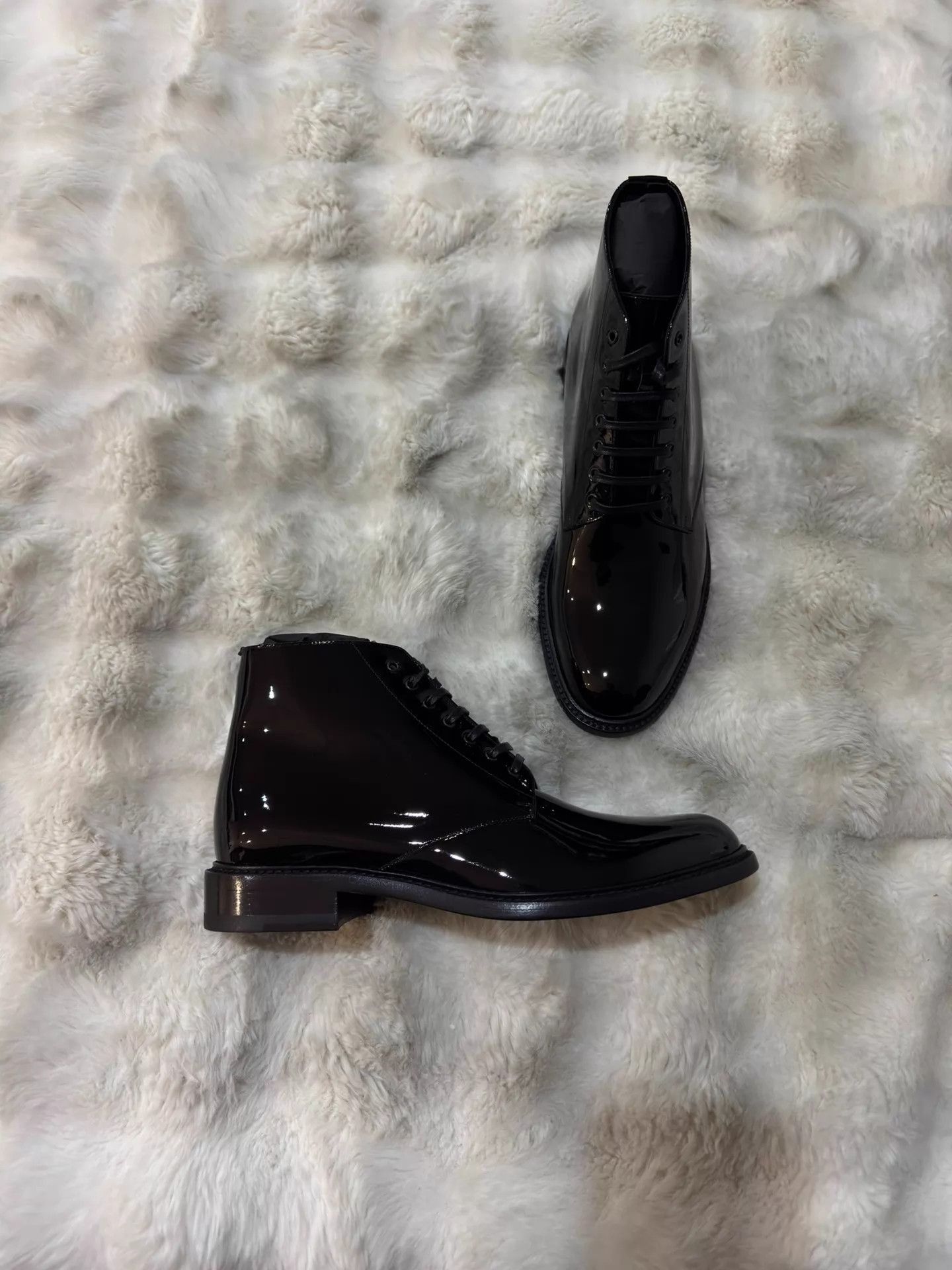 Saint Laurent Paris Black Leather Boots Size 9 Size US 9 / EU 42 - 1 Thumbnail